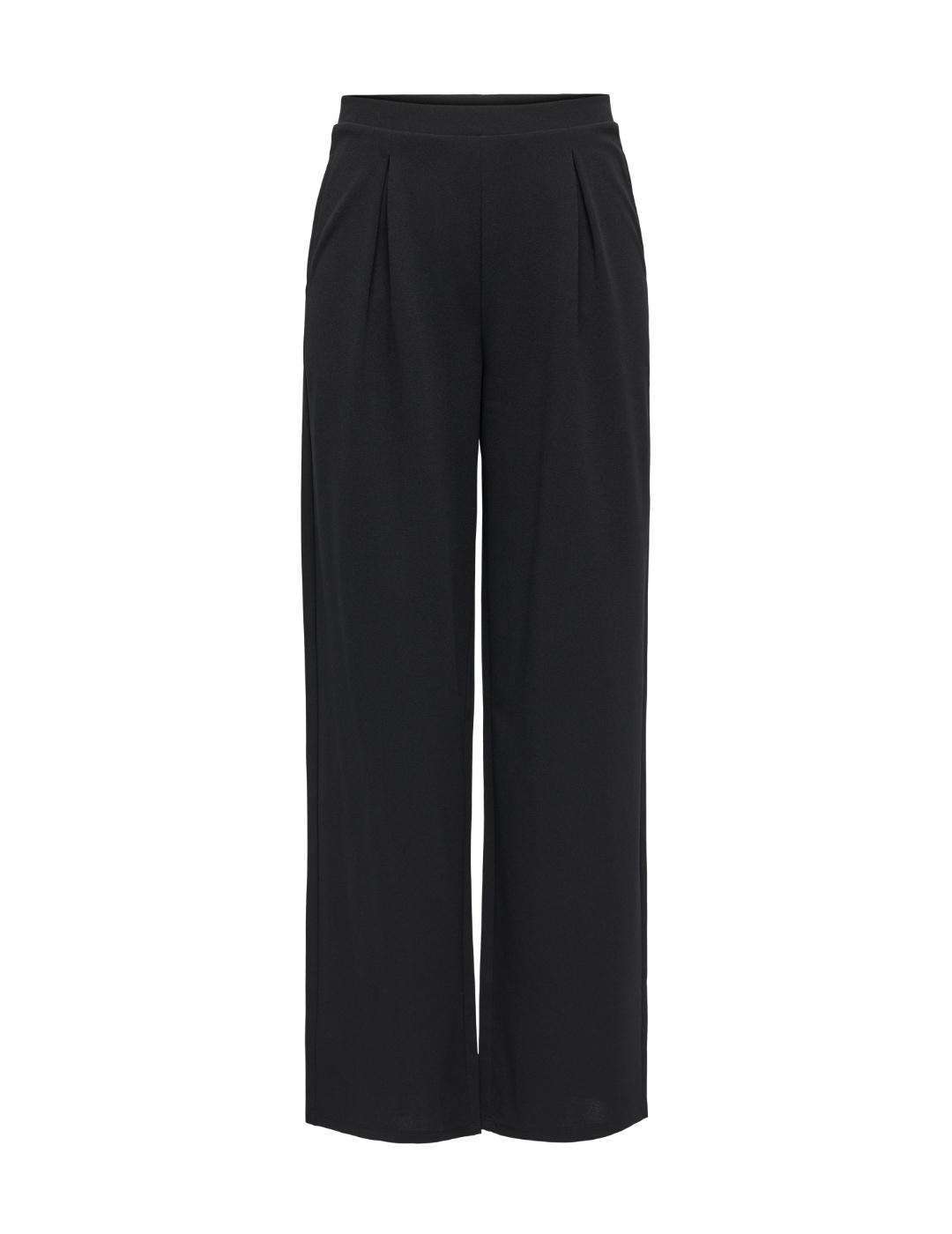 Pantalón Only Sania straight negro con pinzas para mujer