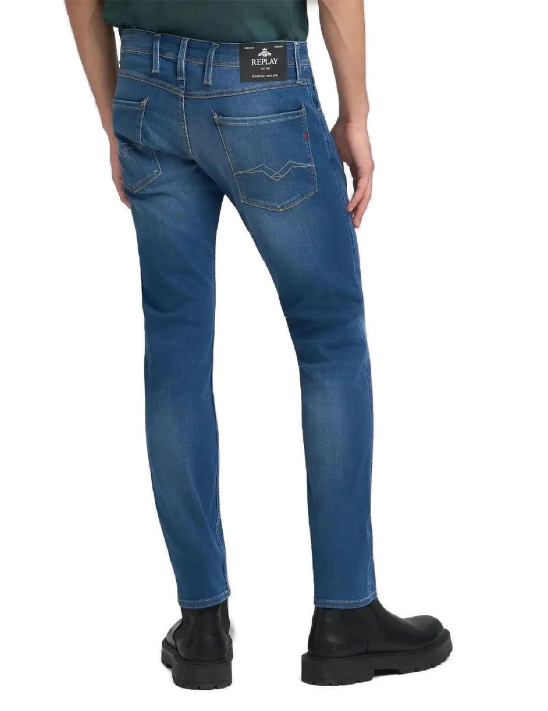 Vaquero Replay Anbass Slim fit azul oscuro para hombre
