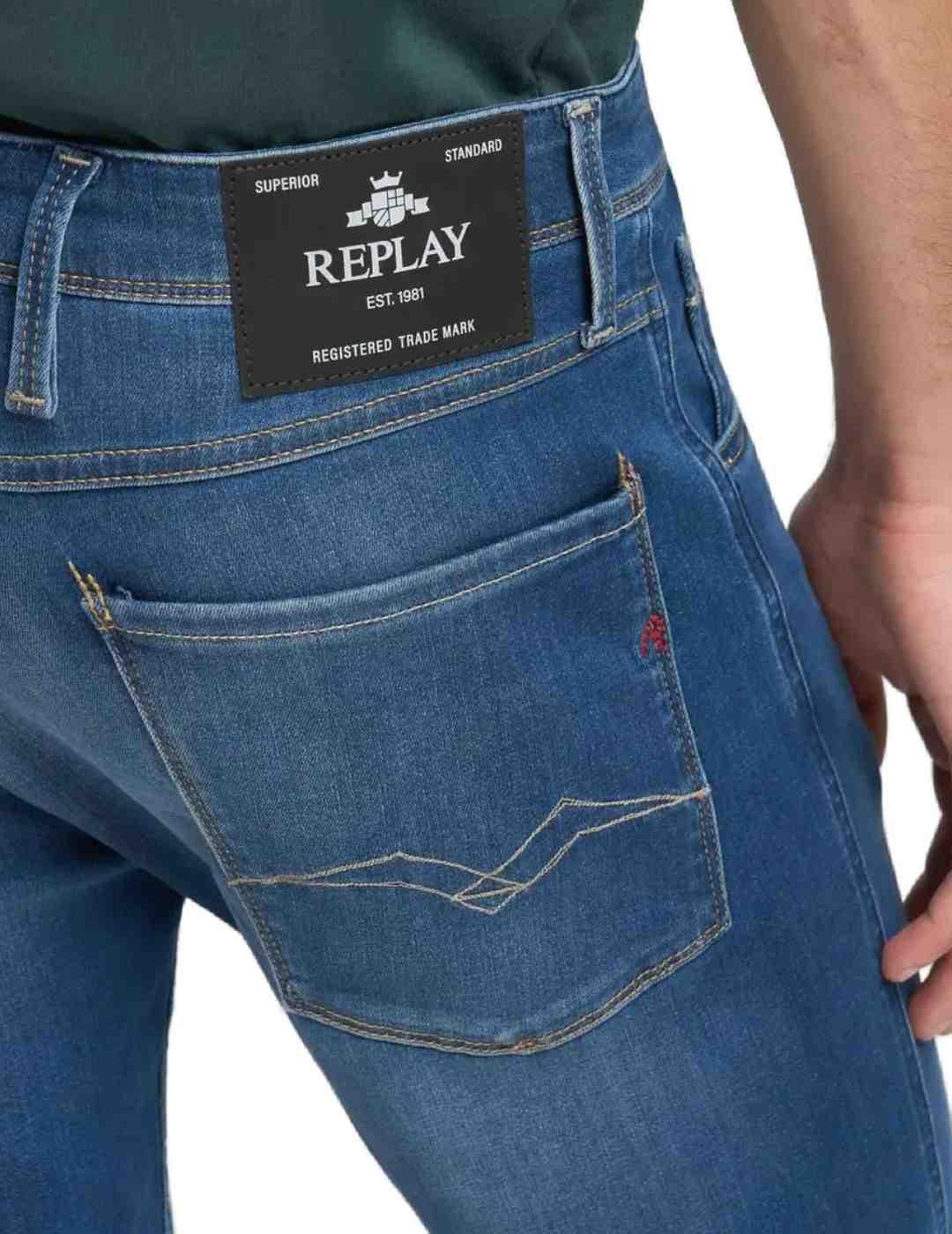 Vaquero Replay Anbass Slim fit azul oscuro para hombre