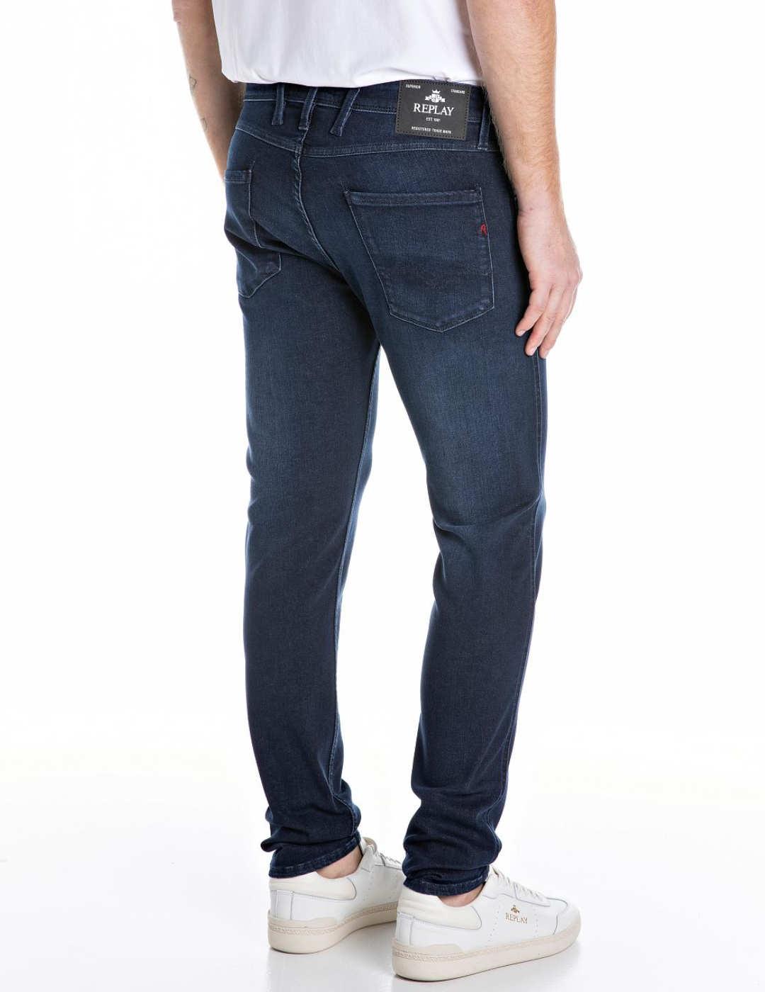 Vaquero Replay Anbass 007 azul oscuro Hyperflex para hombre