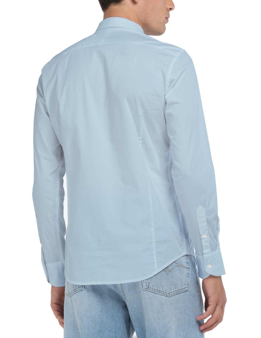 Camisa Replay azul celeste para hombre