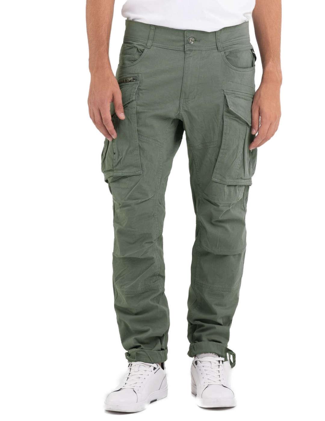 Pantalón Replay Joe 703 verde cargo para hombre