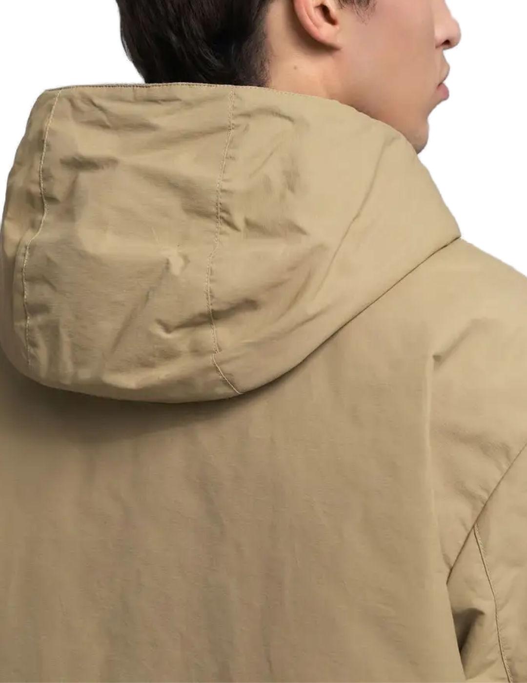 Chaqueta Replay beige larga acolchada para hombre