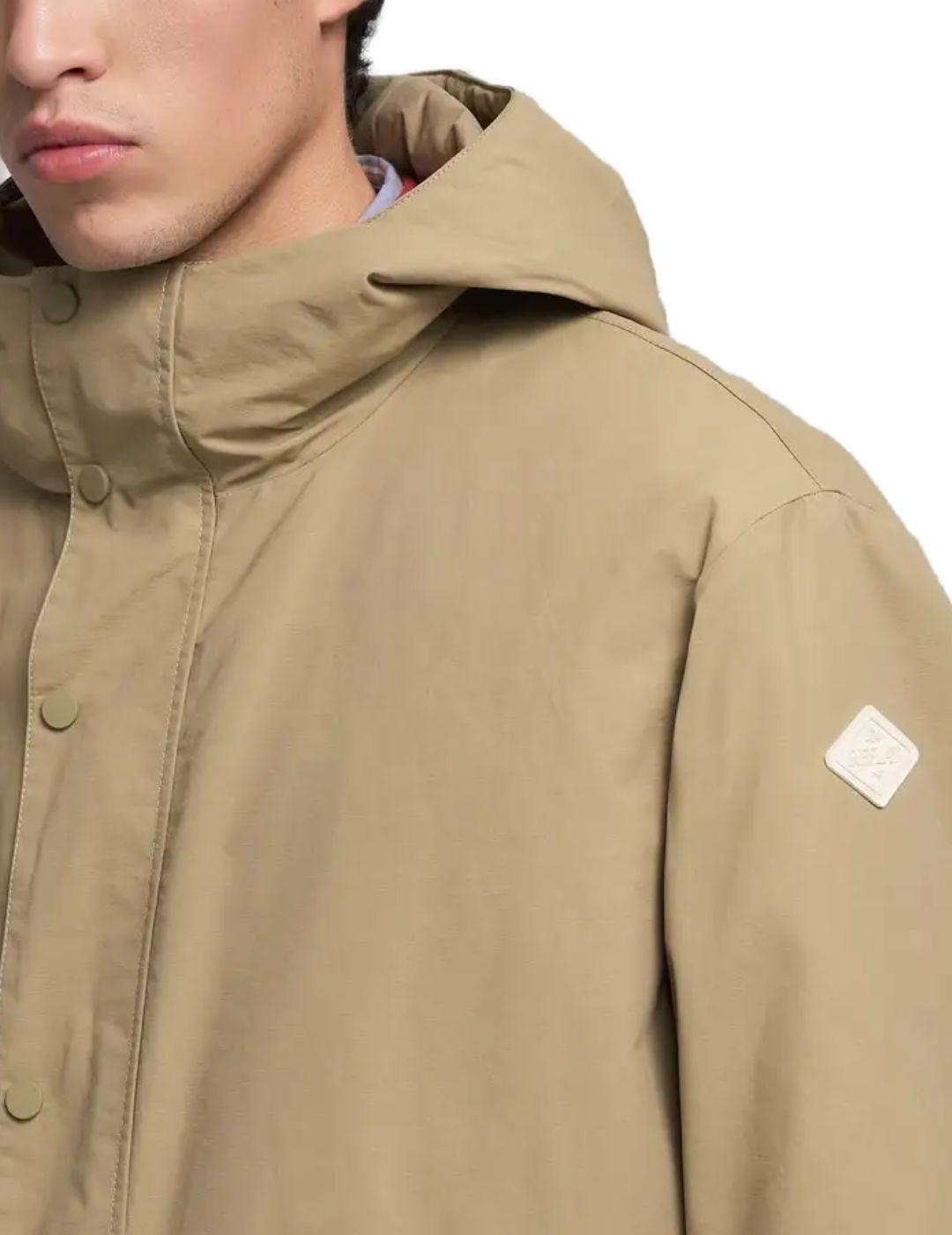Chaqueta Replay beige larga acolchada para hombre