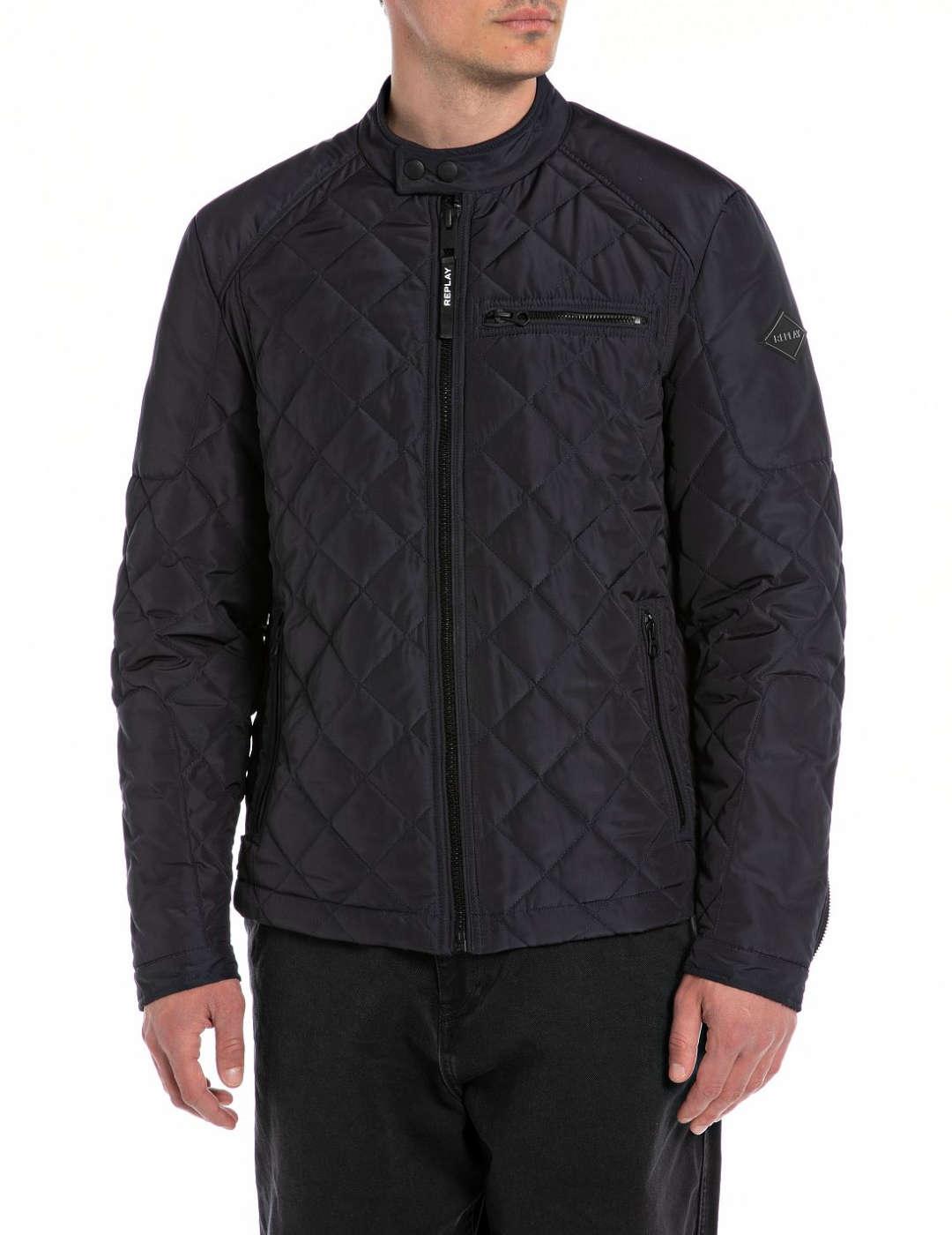 Chaqueta Replay 498 negra acolchada para hombre