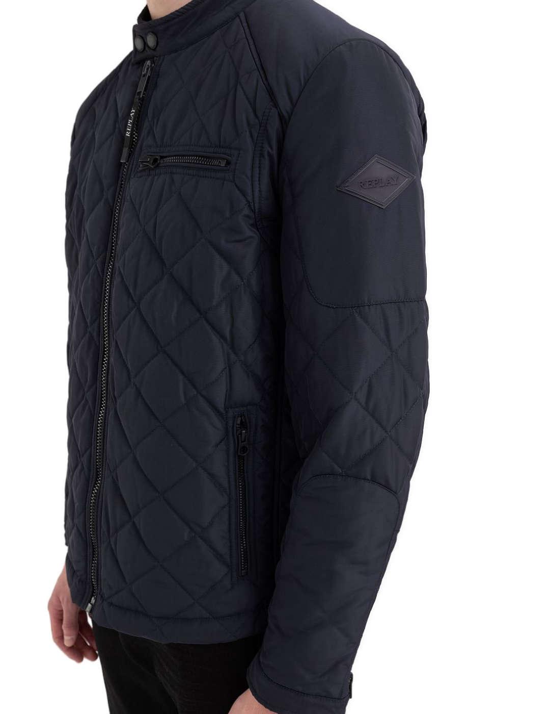 Chaqueta Replay 498 negra acolchada para hombre