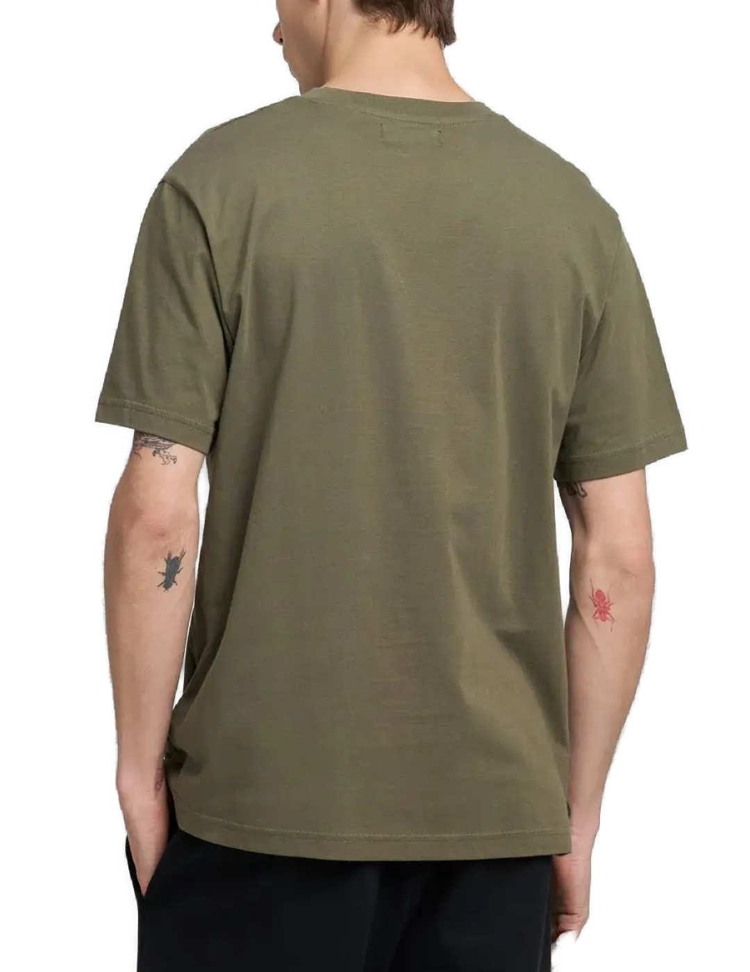 Camiseta Replay verde militar manga corta de hombre