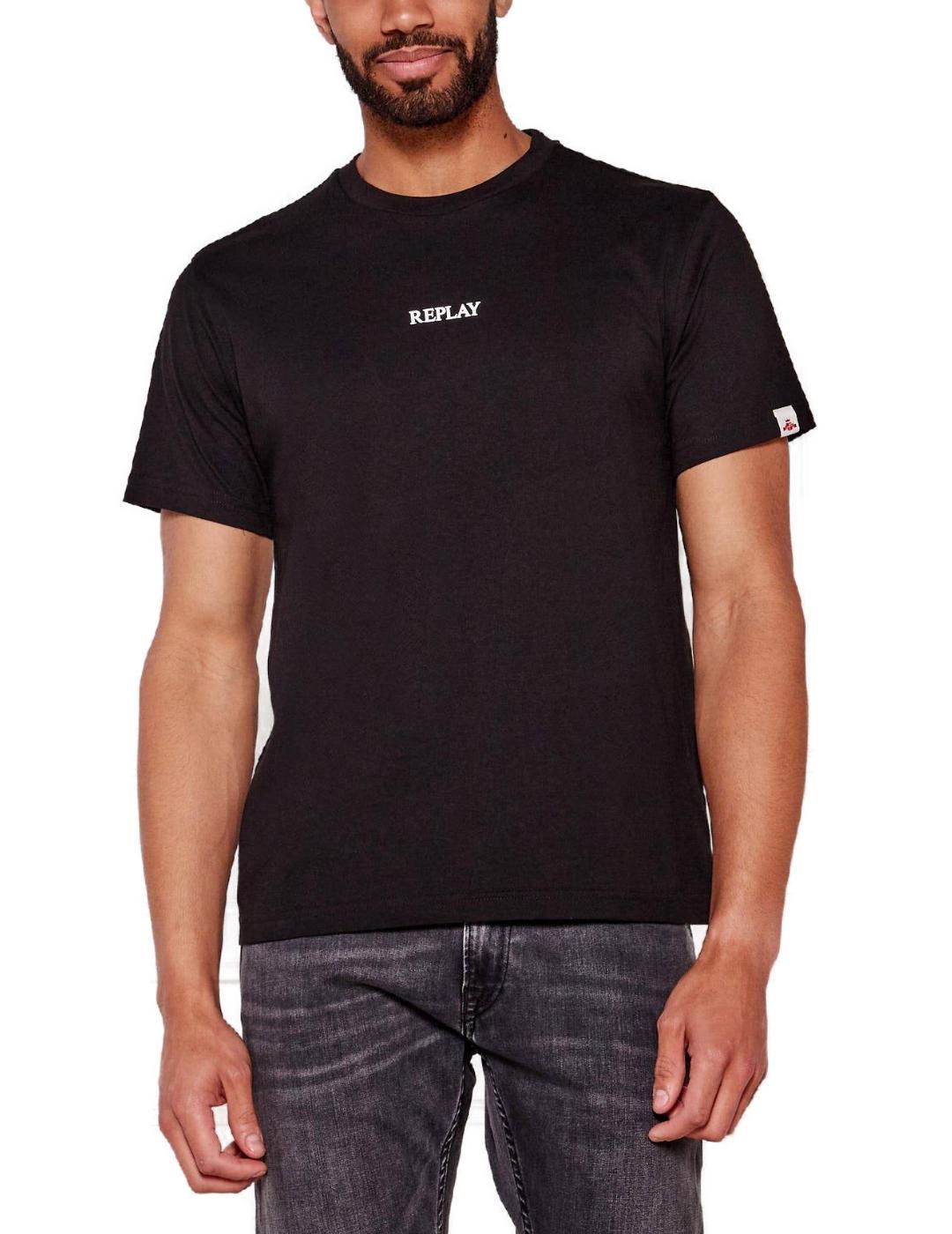 Camiseta Replay 970 negra manga corta para hombre