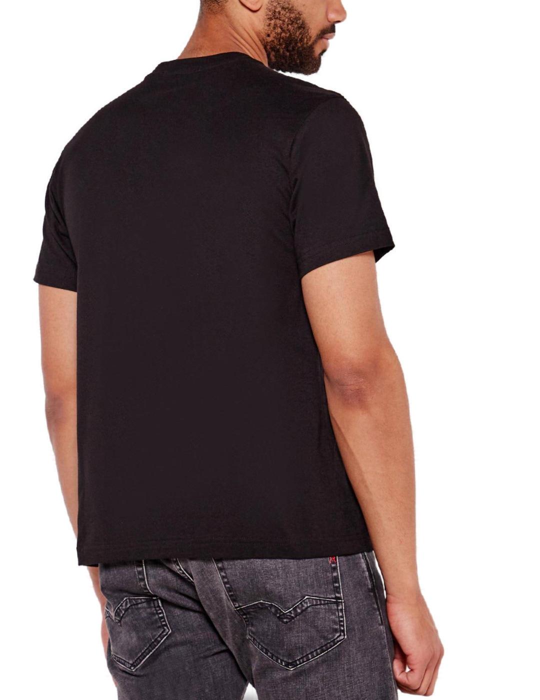 Camiseta Replay 970 negra manga corta para hombre