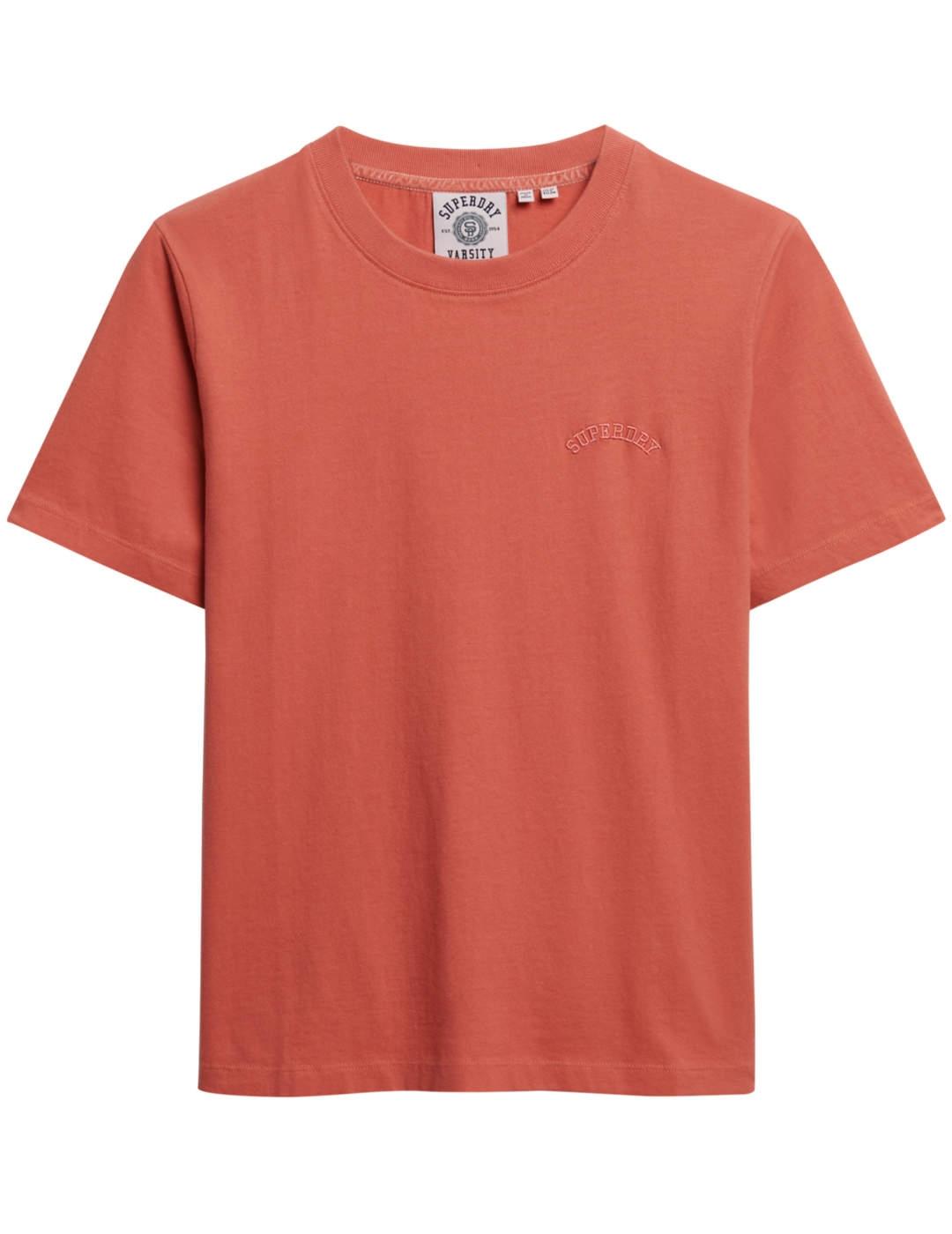 Camiseta Superdry Essential coral manga corta para mujer