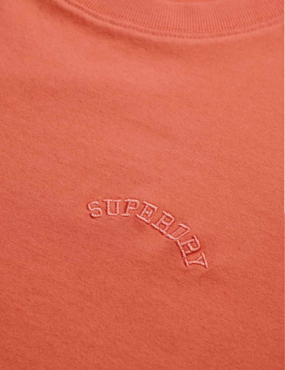 Camiseta Superdry Essential coral manga corta para mujer