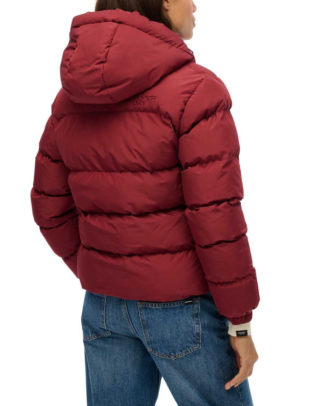 Plumas Superdry Sports impermeable rojo para mujer