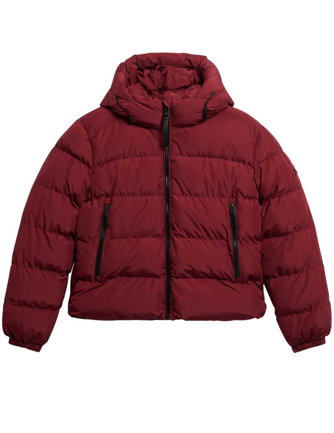 Plumas Superdry Sports impermeable rojo para mujer