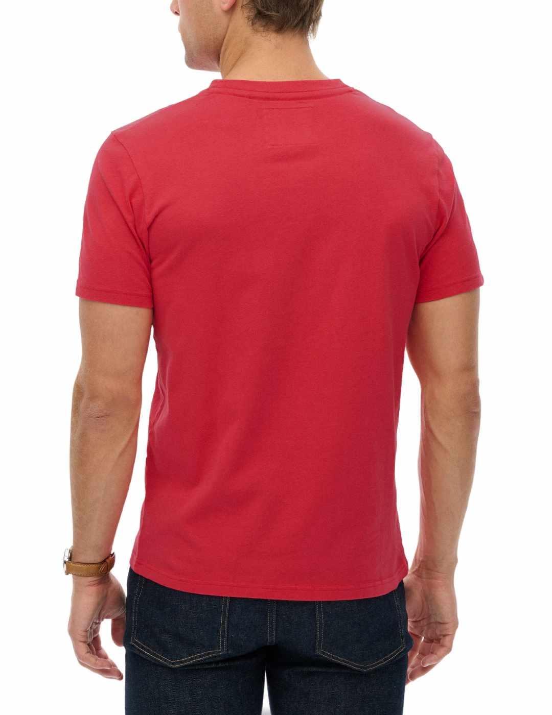 Camiseta Superdry Vintage rojomanga corta para hombre