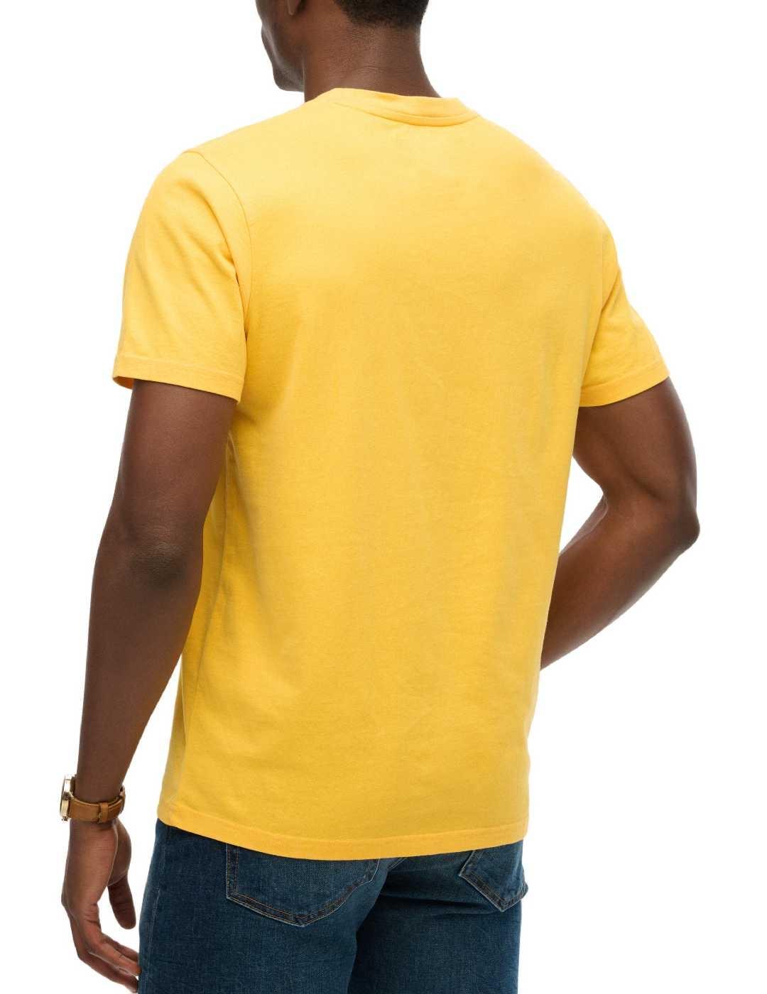 Camiseta Superdry Lo-fi ajuste regular amarillo para hombre