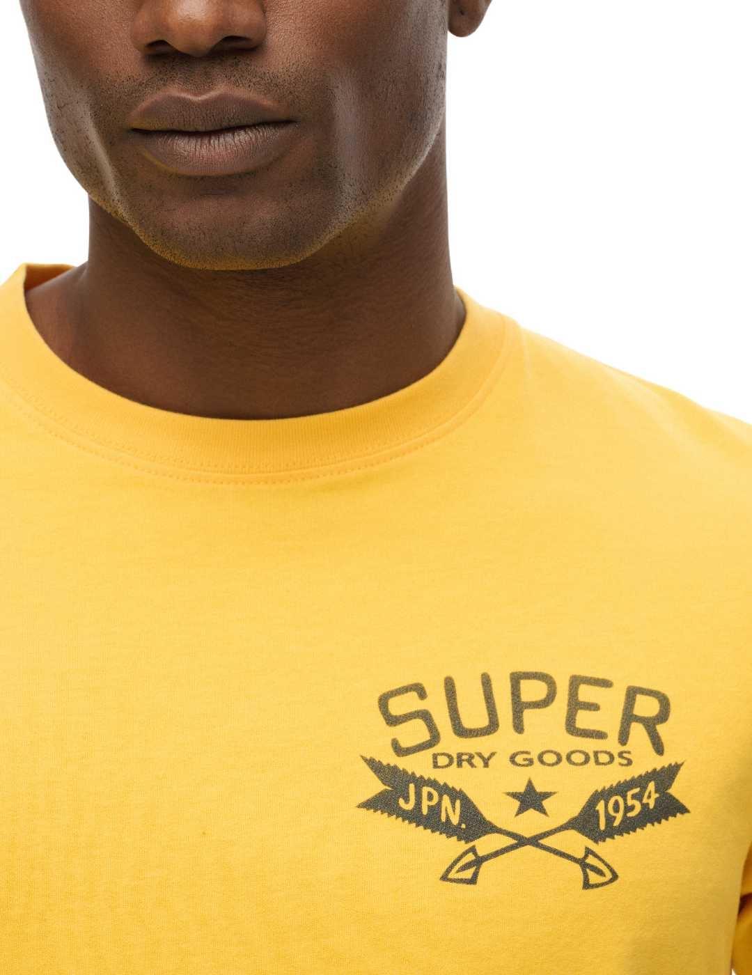 Camiseta Superdry Lo-fi ajuste regular amarillo para hombre