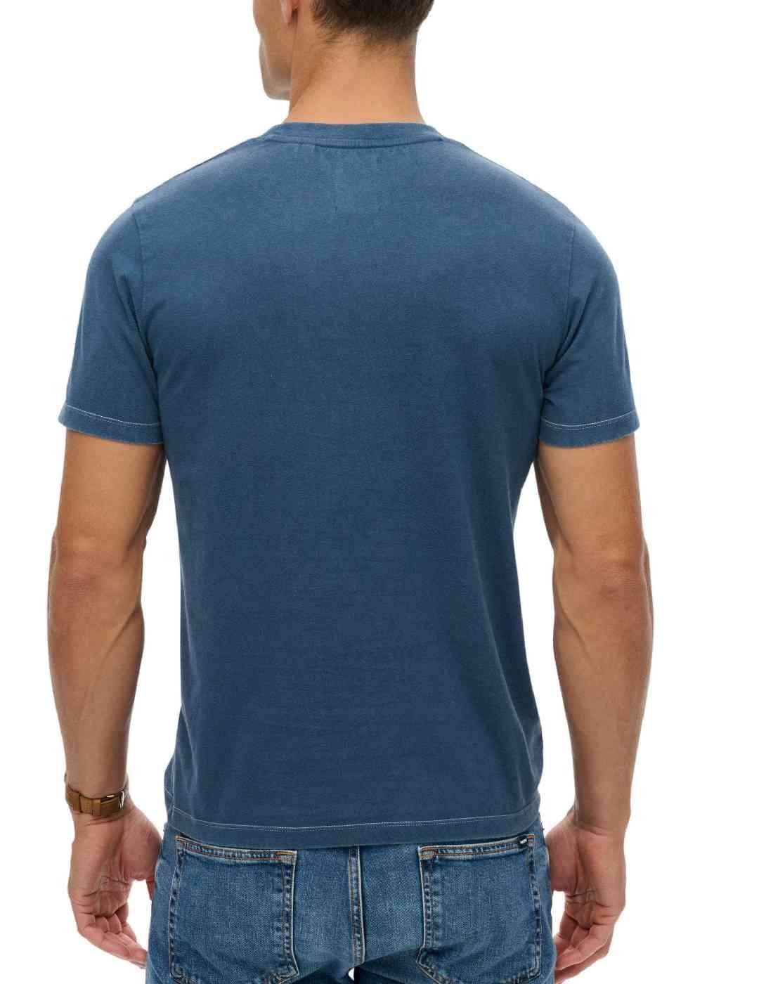 Camiseta Superdry Auto azul manga corta para hombre