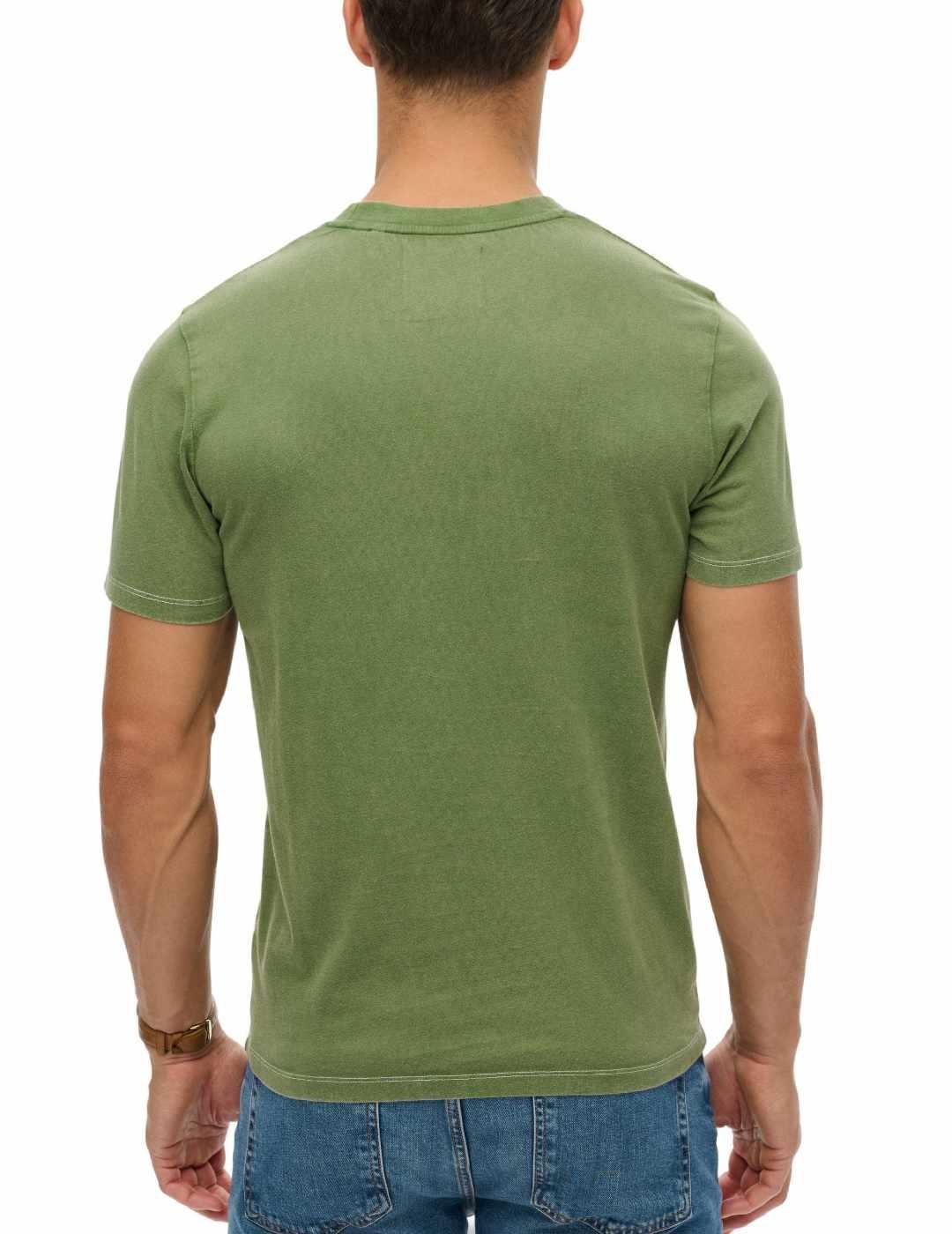 Camiseta Superdry Auto verde manga corta para hombre