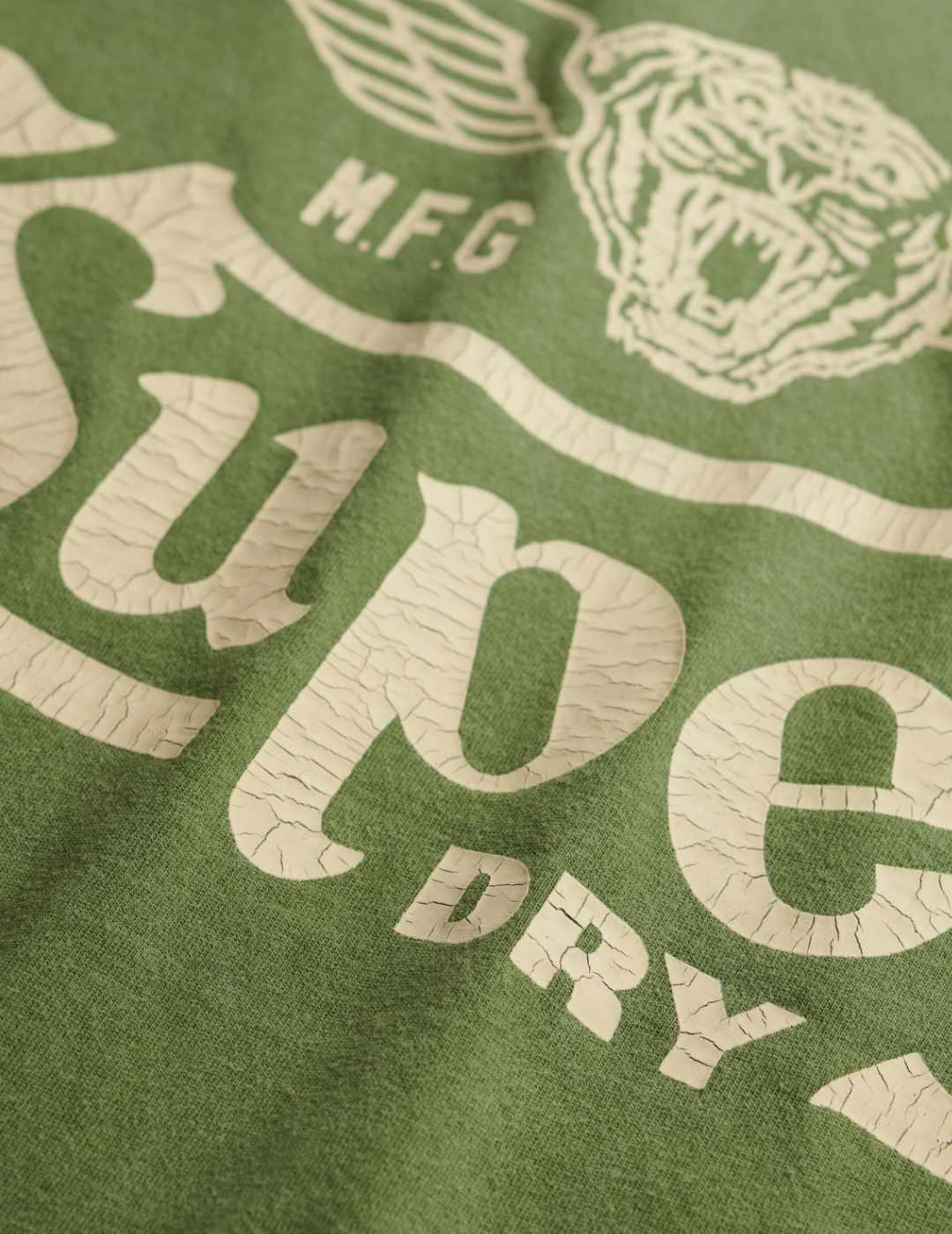 Camiseta Superdry Auto verde manga corta para hombre