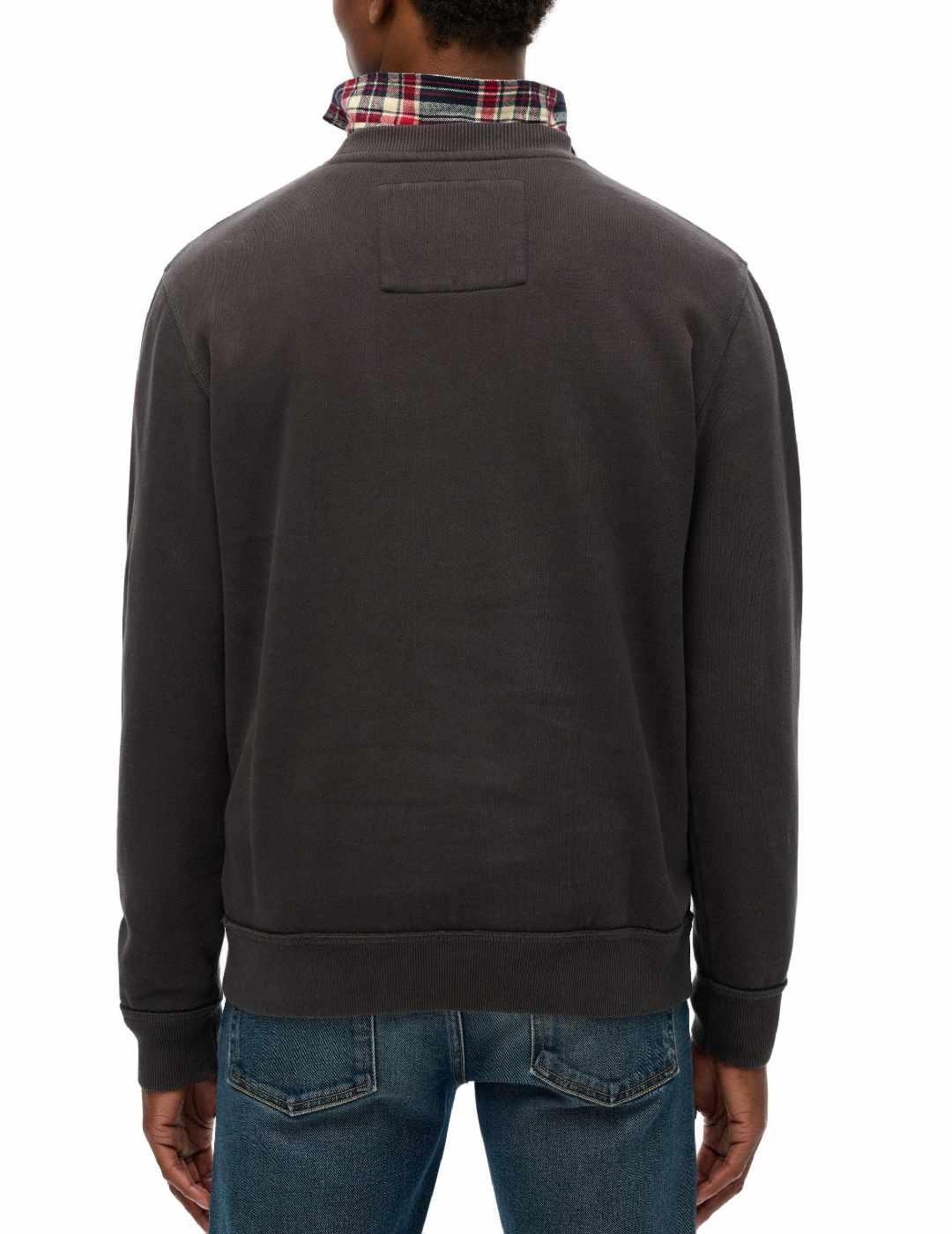 Sudadera Superdry Athletic negro sin capucha para hombre