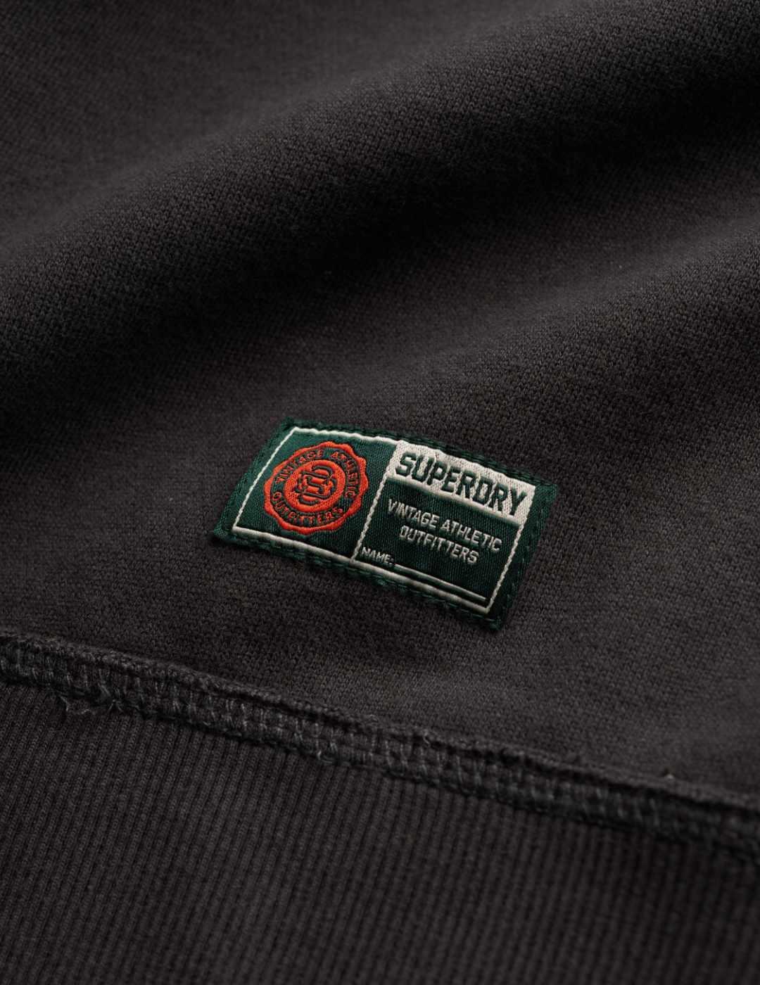 Sudadera Superdry Athletic negro sin capucha para hombre