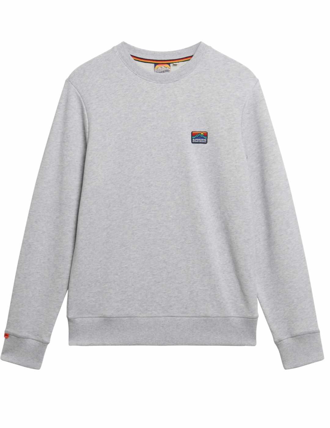 Sudadera Superdry Great gris vigoré sin capucha para hombre