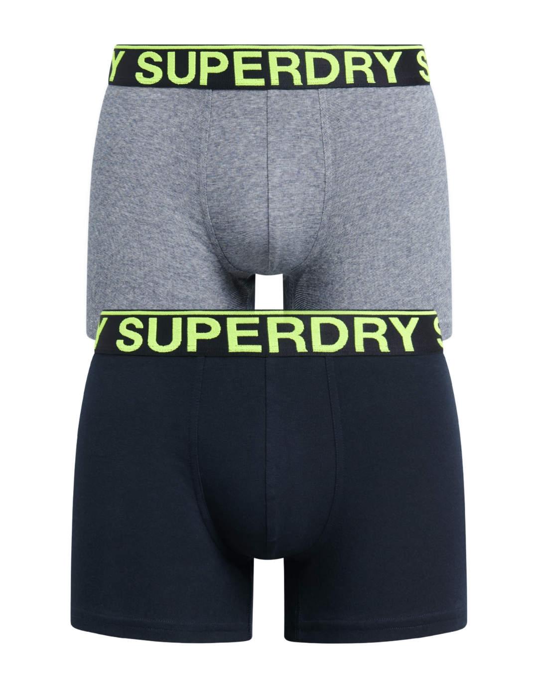 Íntimo Superdry pack 2 gris y marino para hombre