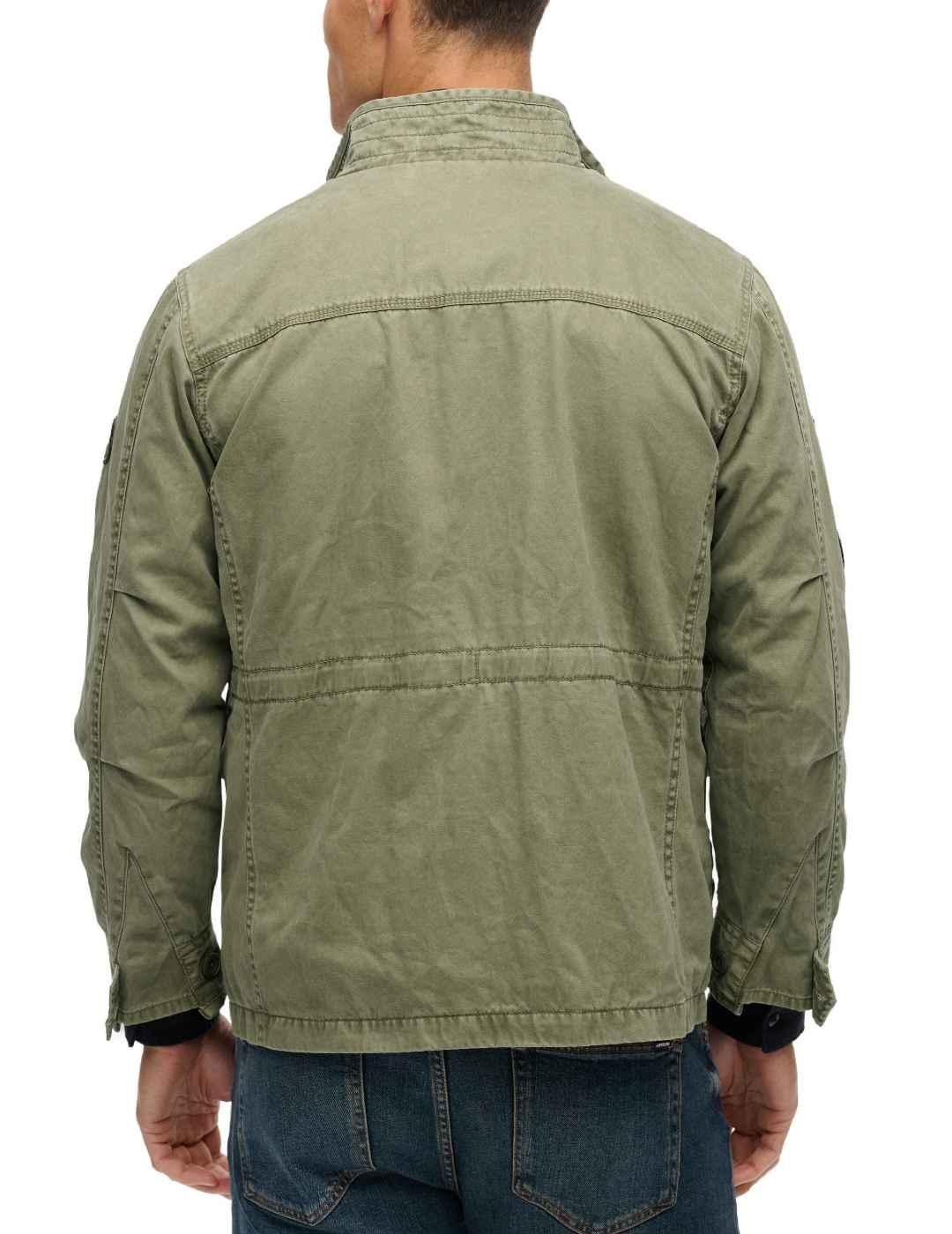 Chaqueta Superdry Patched verde parches para hombre