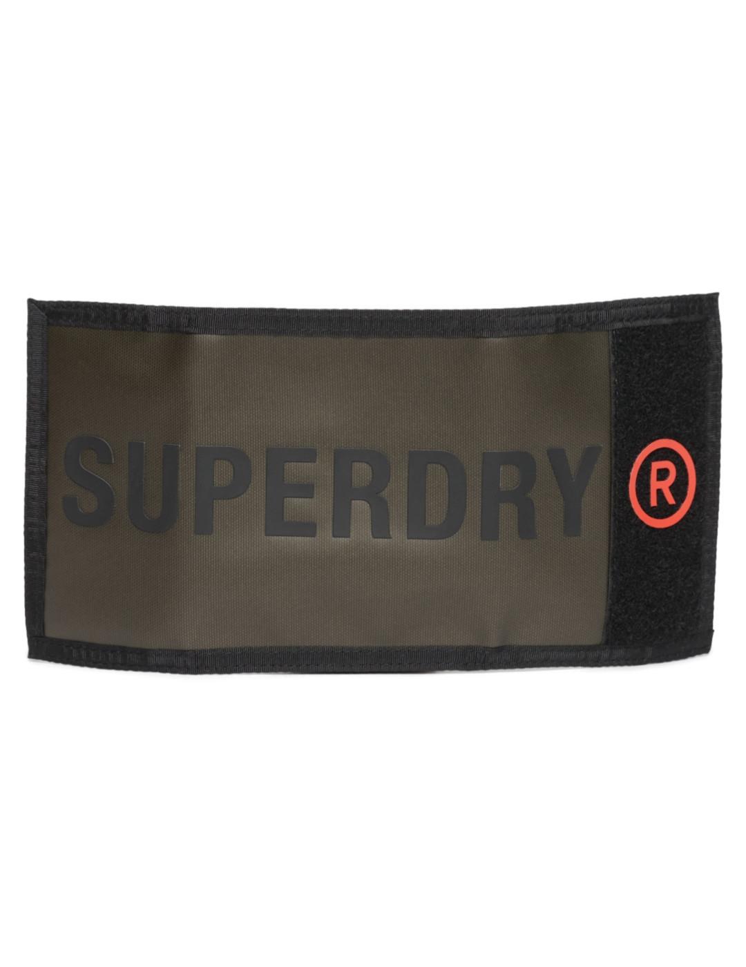 Cartera Superdry Tarp con compartimentos verde para hombre