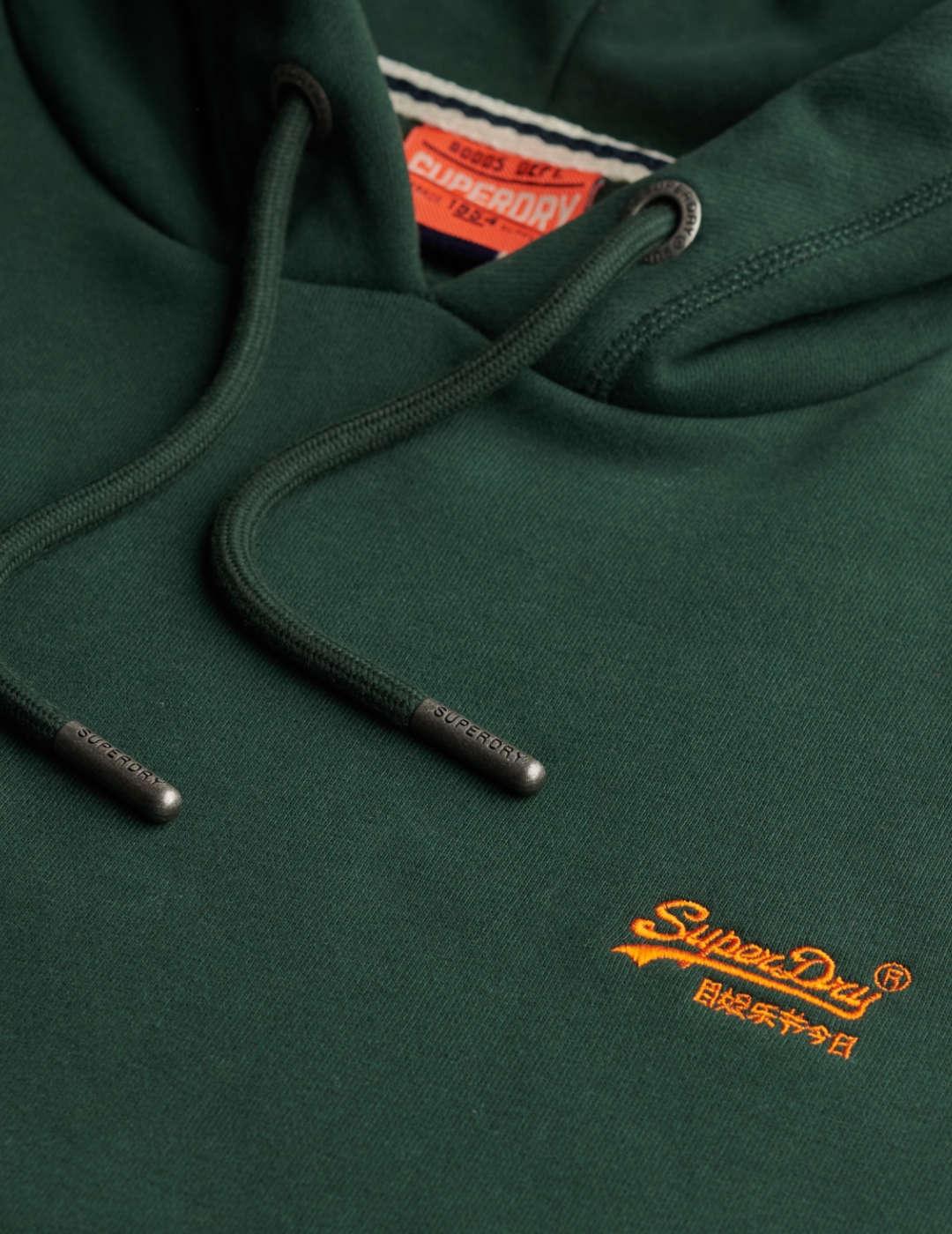 Sudadera Superdry Essential verde con capucha para hombre