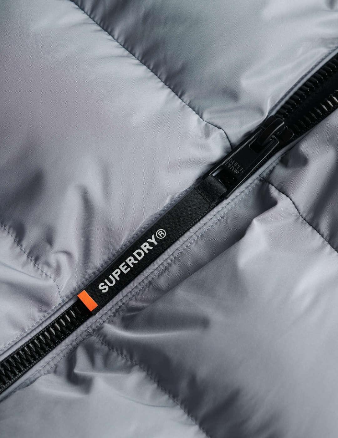 Chaqueta Superdry Sports plata con capucha para hombre