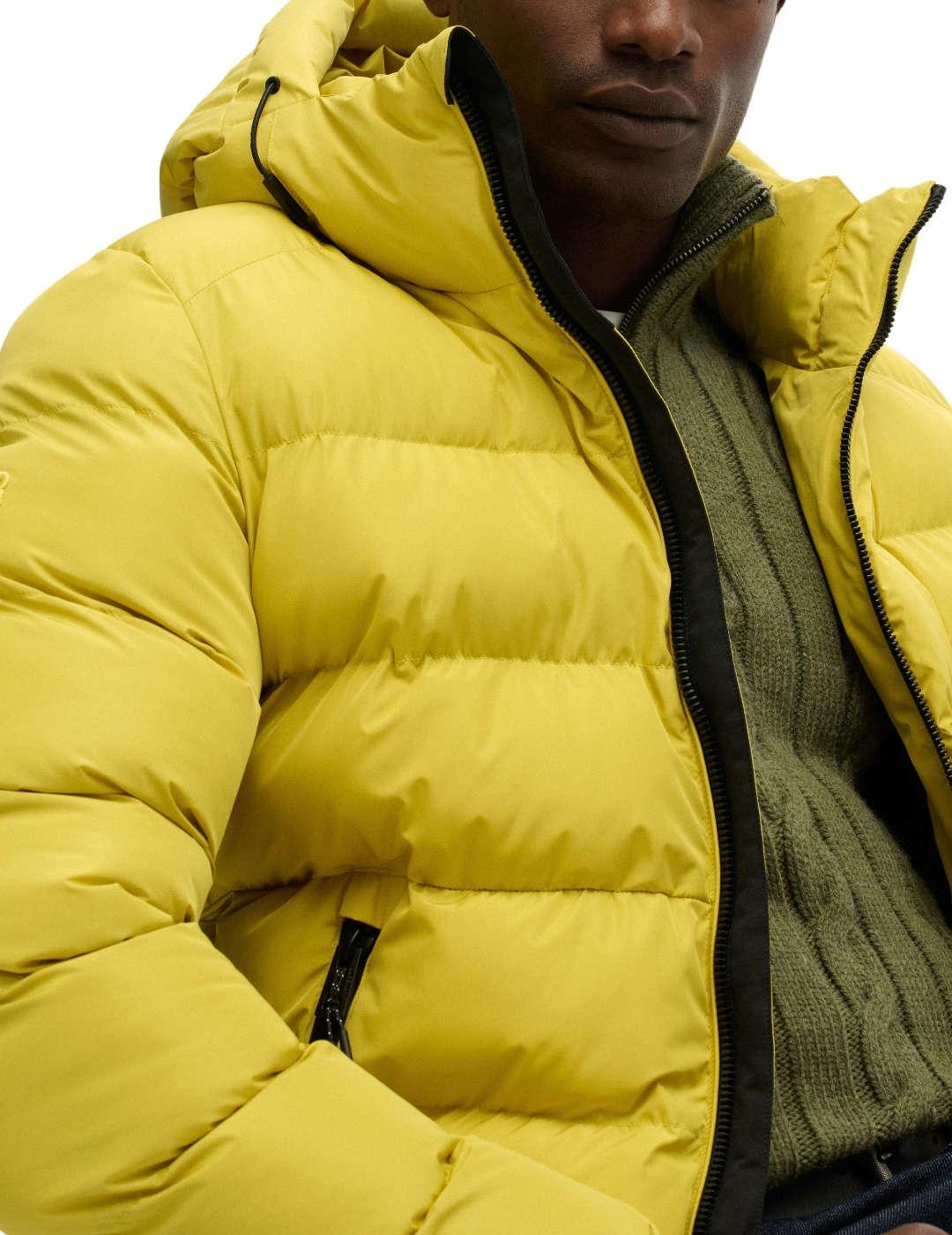 Chaqueta Superdry Sports amarilla con capucha para hombre