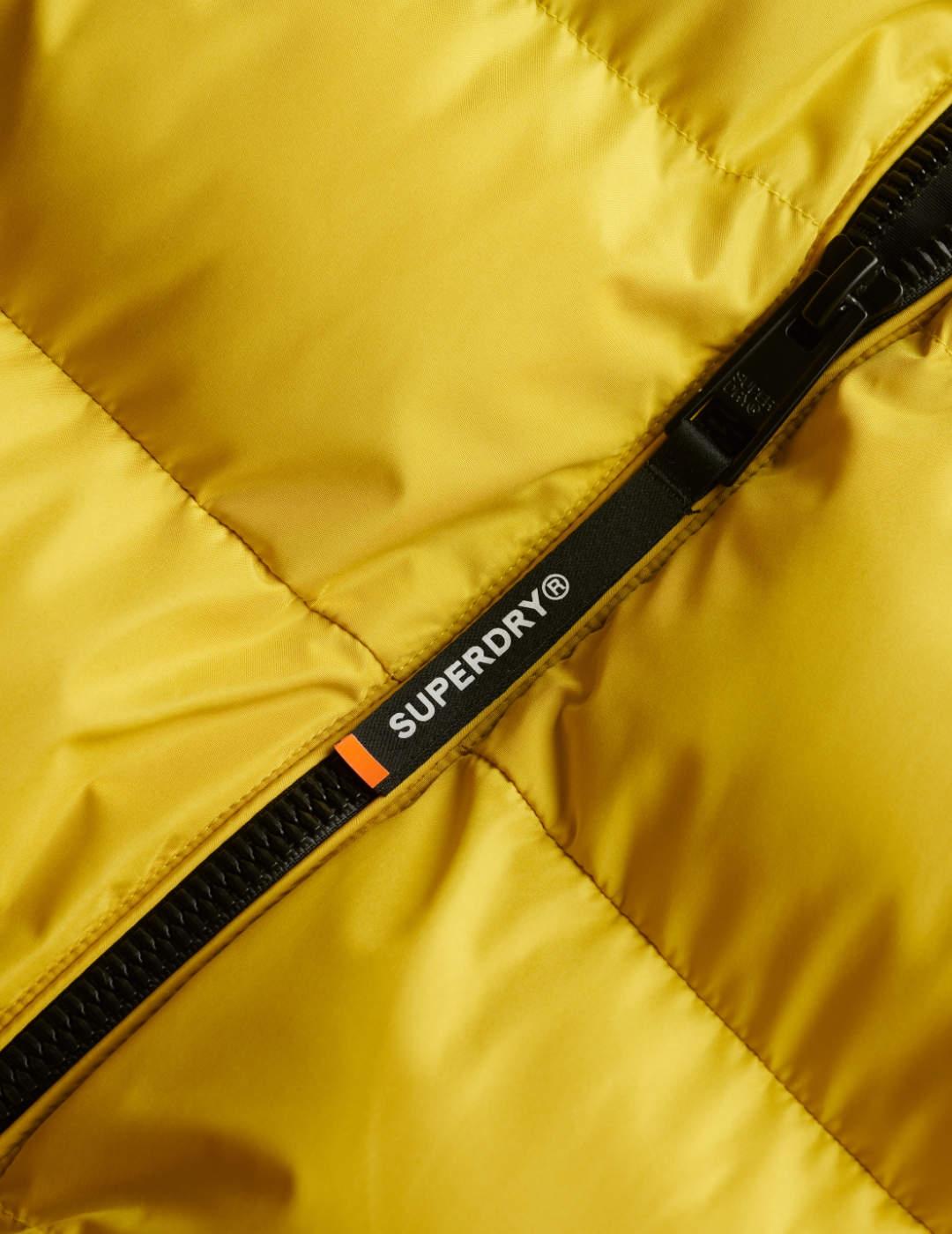 Chaqueta Superdry Sports amarilla con capucha para hombre