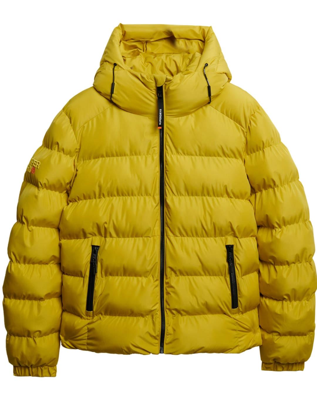 Chaqueta Superdry Sports amarilla con capucha para hombre