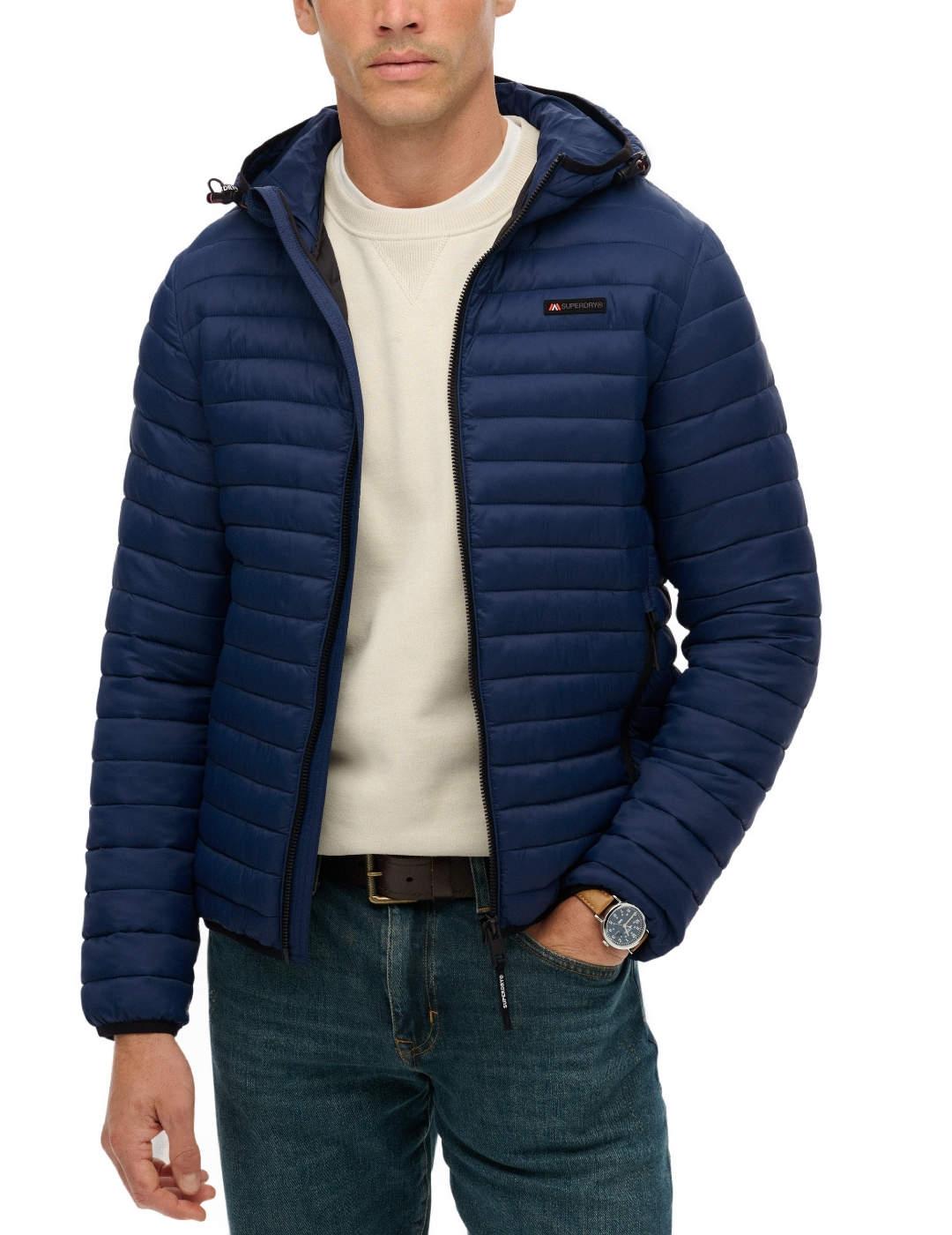 Cazadora Superdry Fuji azul marino acolchada para hombre