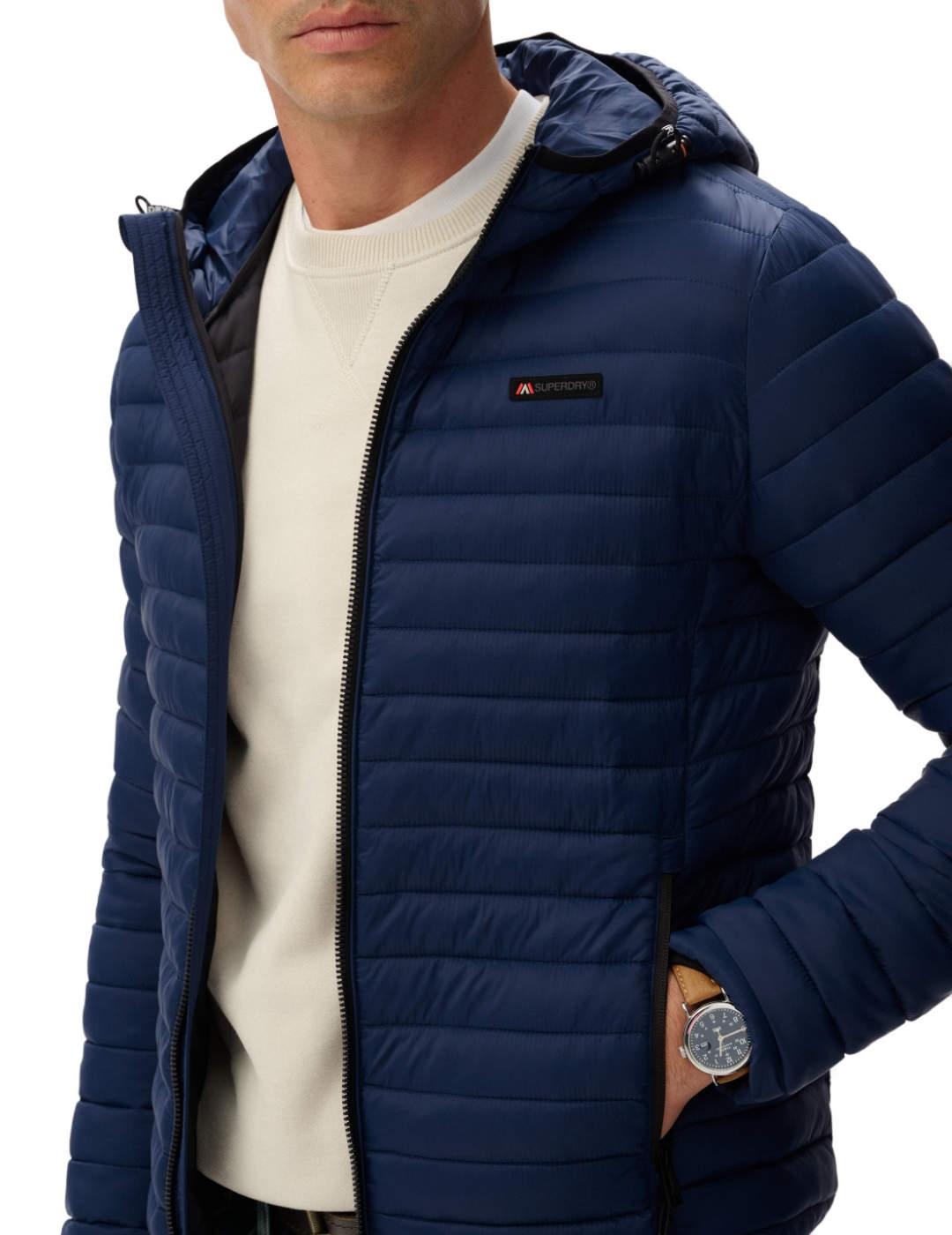 Cazadora Superdry Fuji azul marino acolchada para hombre