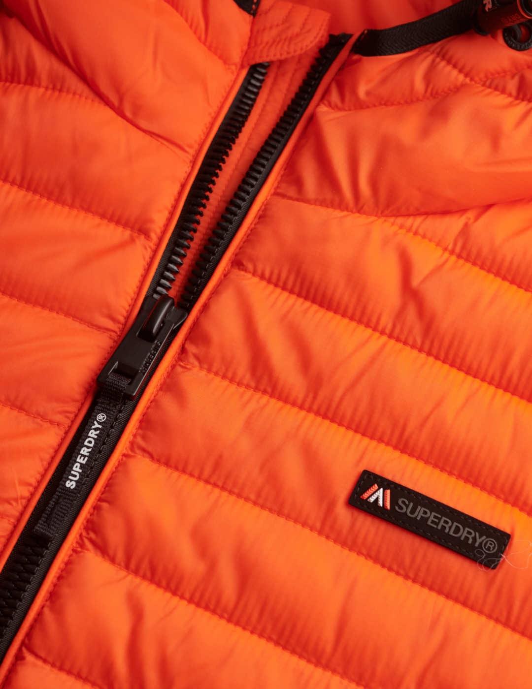 Cazadora Superdry Fuji naranja acolchada para hombre