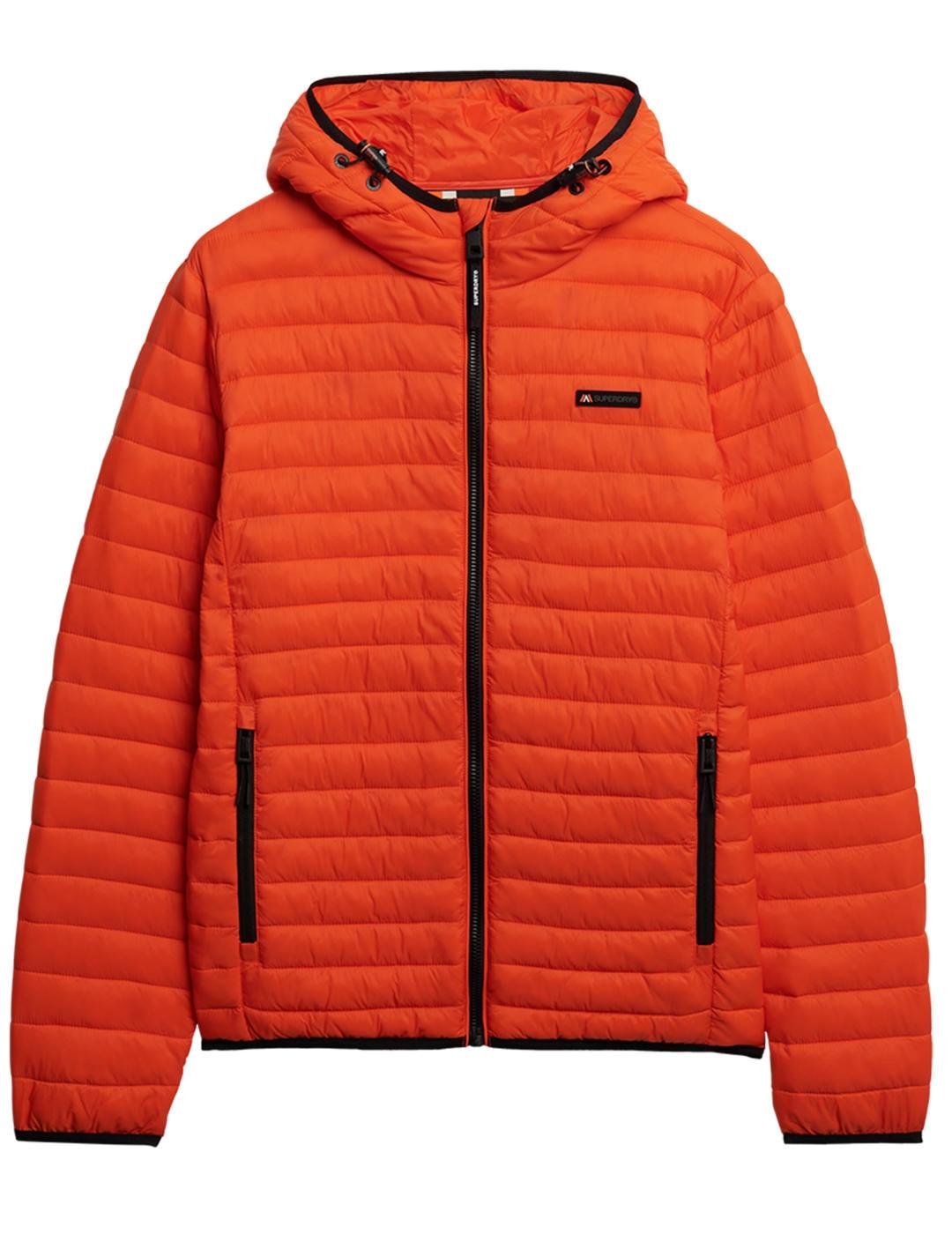 Cazadora Superdry Fuji naranja acolchada para hombre