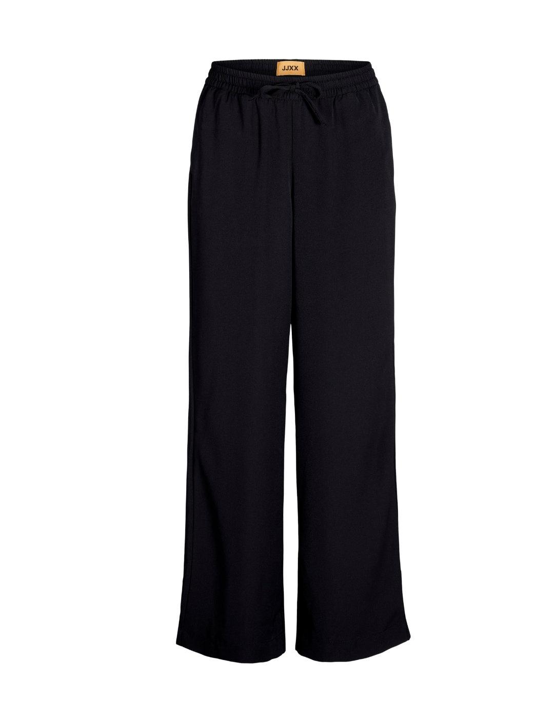 Pantalón JJXX Lia negro de tela relaxed para mujer