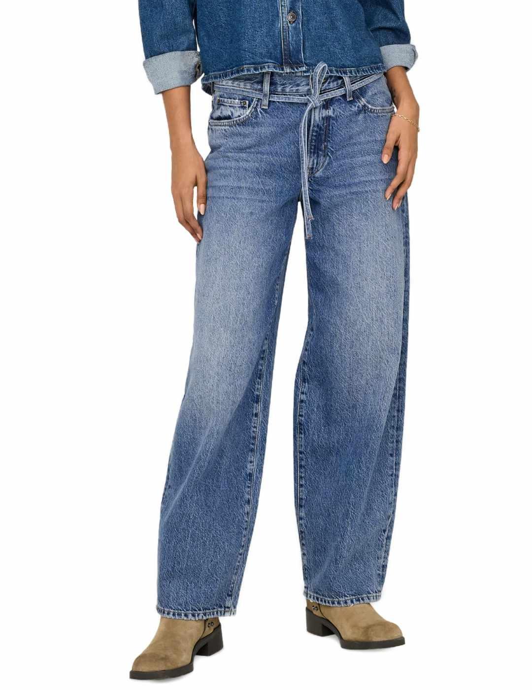 Pantalón vaquero Only Gianna azul balloon para mujer