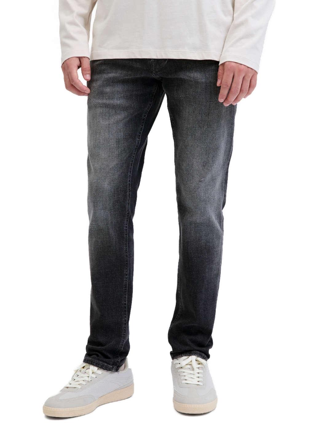 Pantalón vaquero Jack&Jones Glenn negro desgastado de hombre