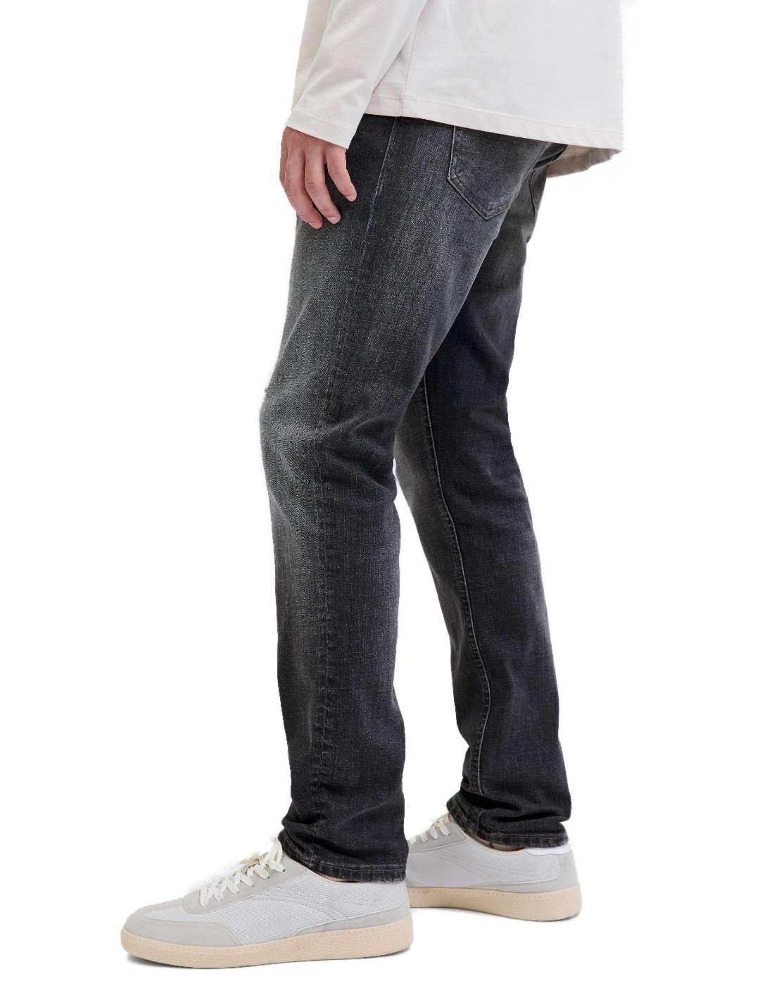 Pantalón vaquero Jack&Jones Glenn negro desgastado de hombre