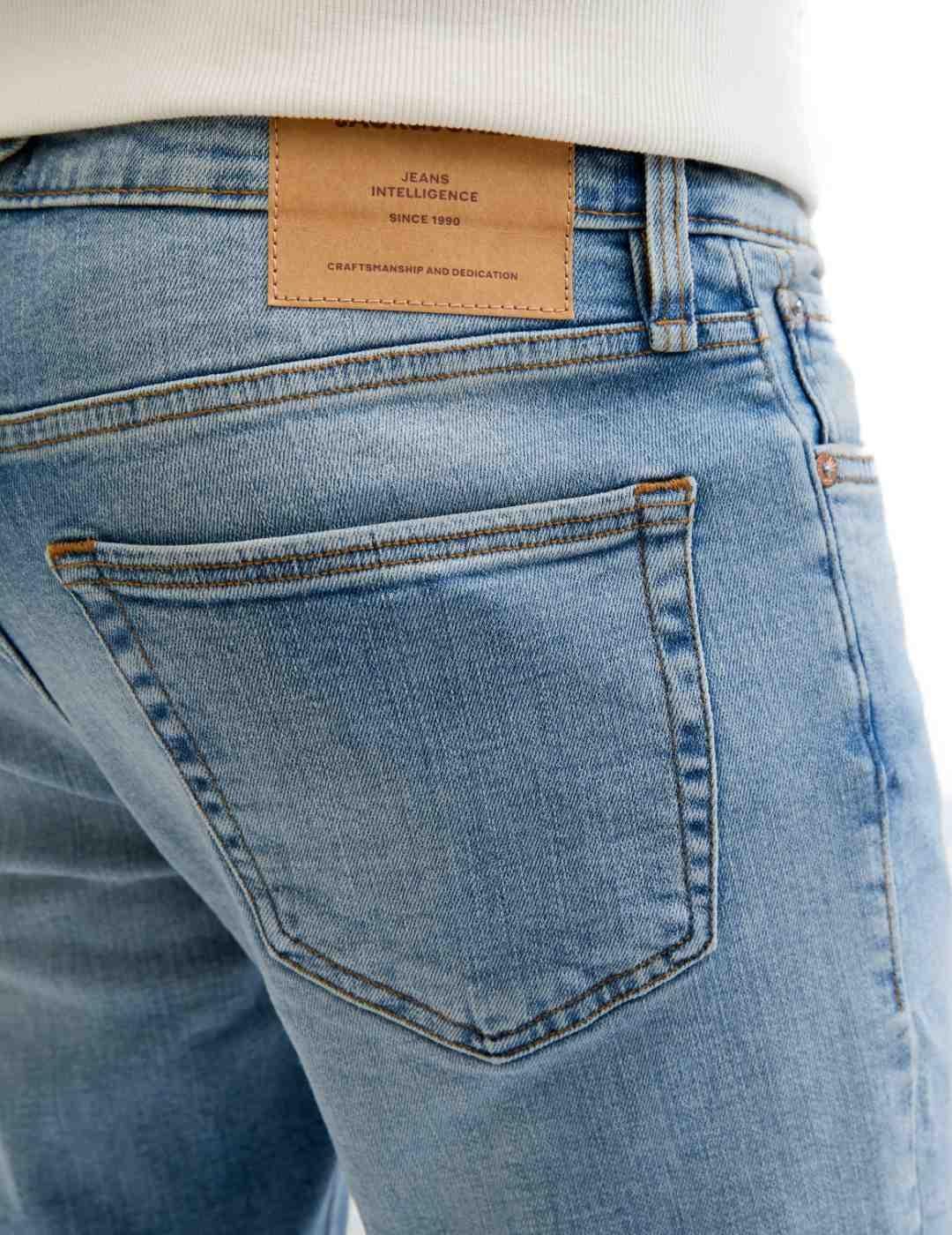 Pantalón vaquero Jack&Jones Glenn azul claro slim de hombre