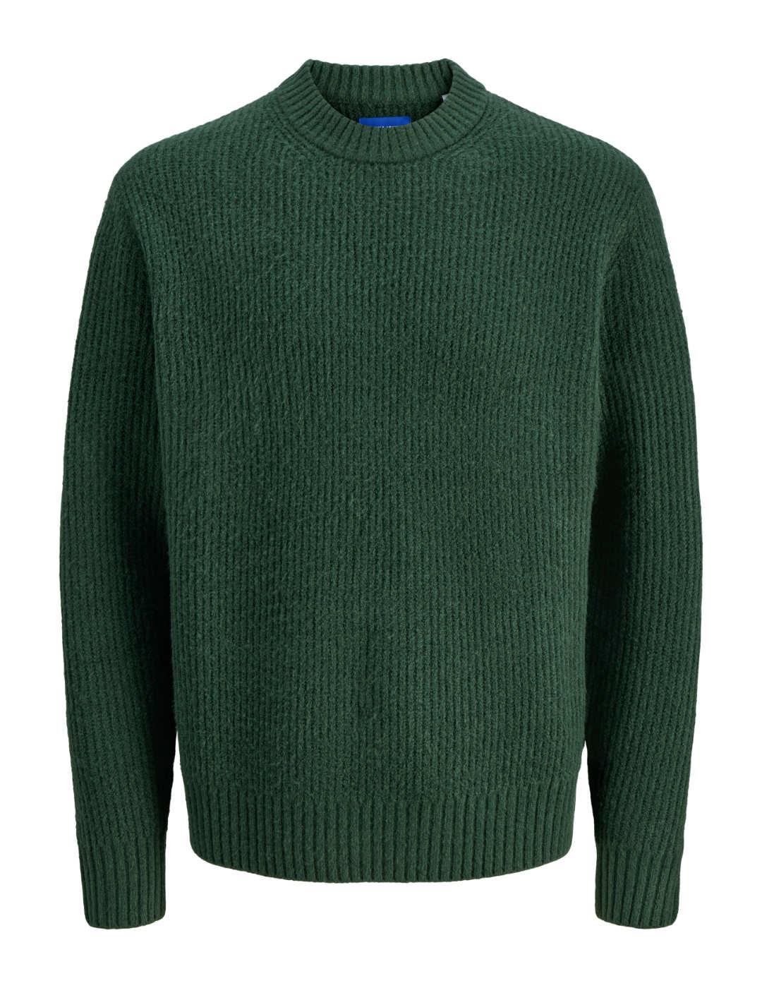 Jersey Jack&Jones York verde punto grueso para hombre