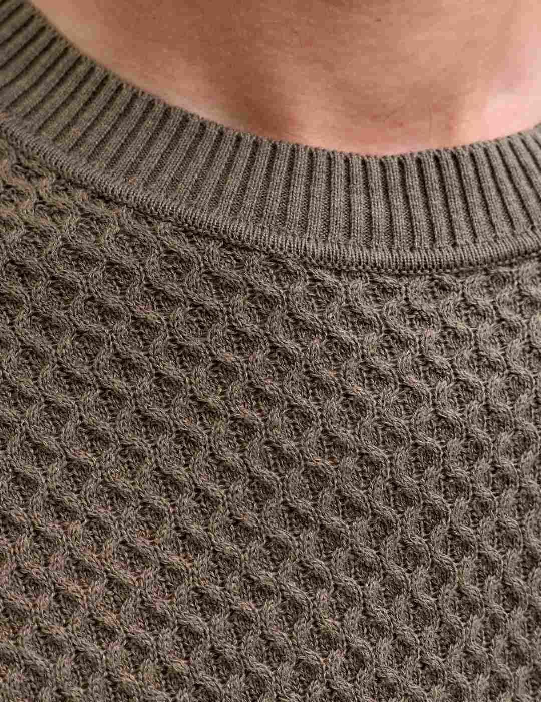 Jersey Jack&Jones Blubarkley marrón punto grueso para hombre