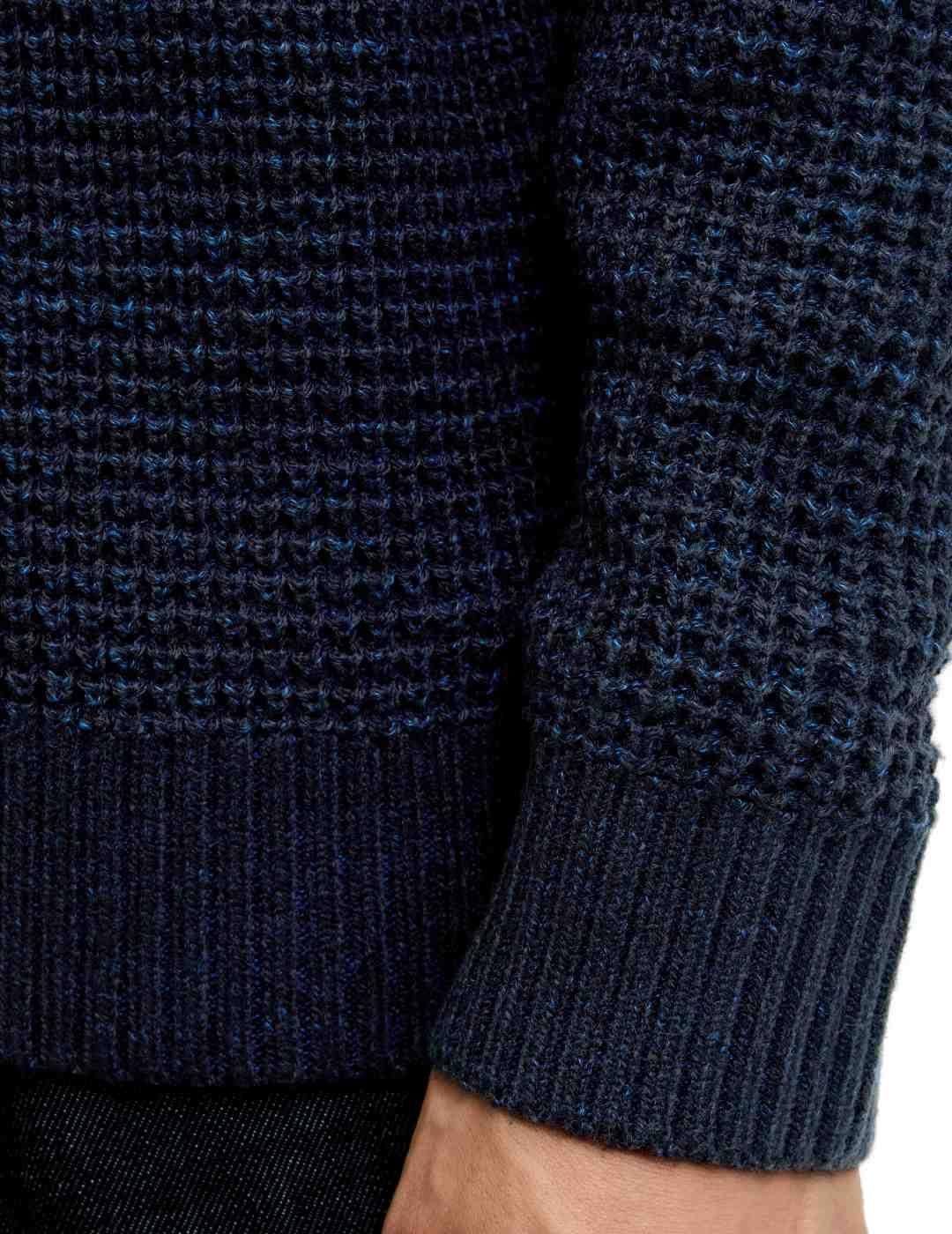 Jersey Jack&Jones Global marino punto grueso para hombre