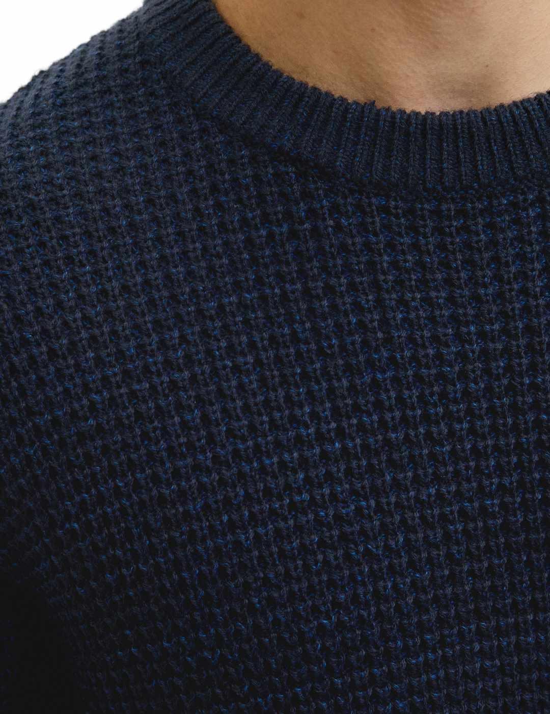 Jersey Jack&Jones Global marino punto grueso para hombre