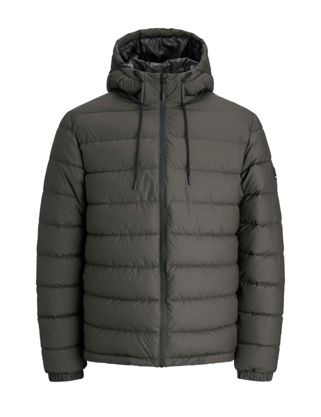 Plumas Jack&Jones Point gris acolchado capucha para hombre
