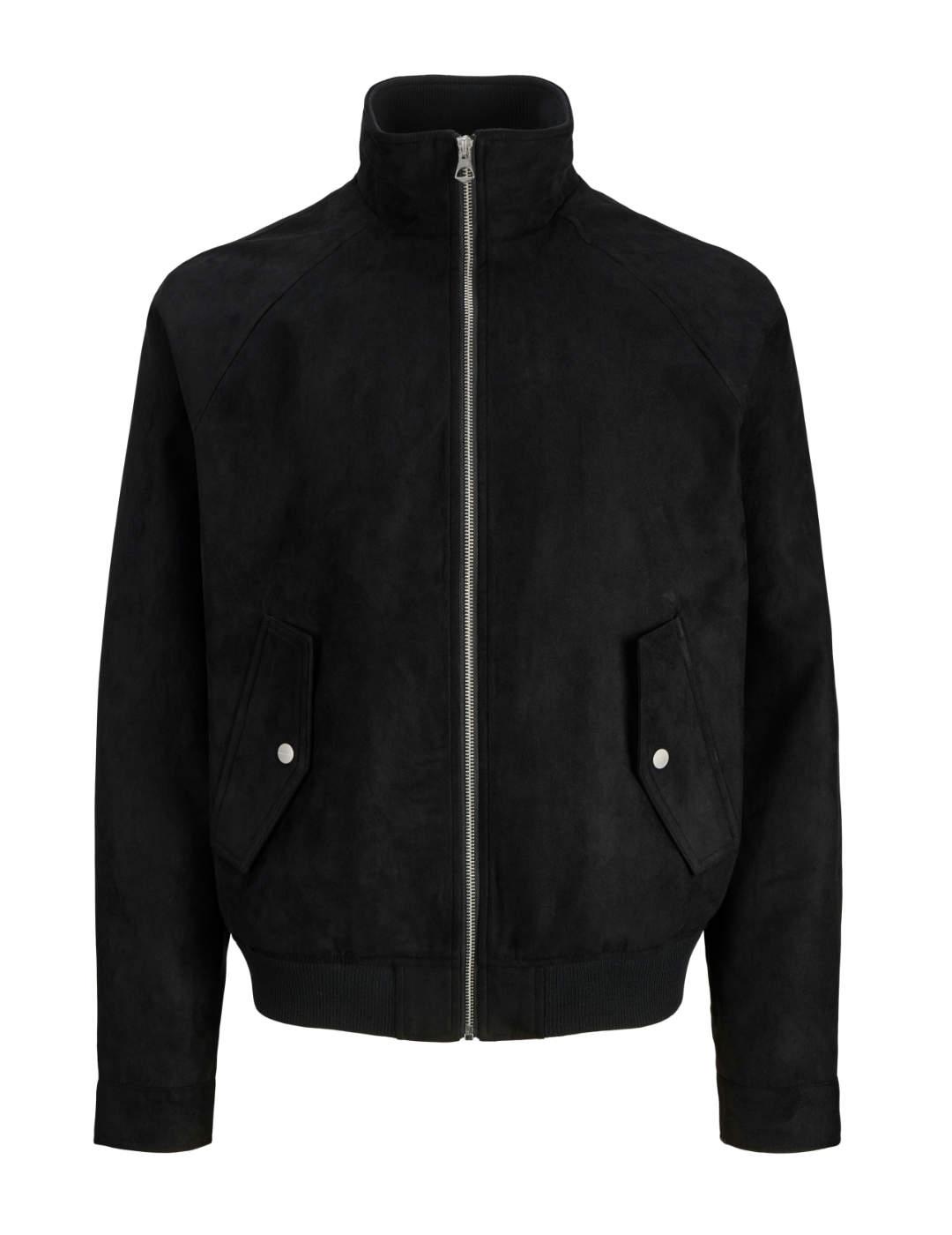 Chaqueta Jack&Jones Bleecker negra ante para hombre