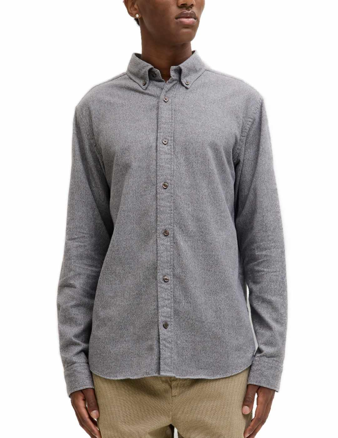 Camisa Jack & Jones Blubarkley de franela en gris de hombre